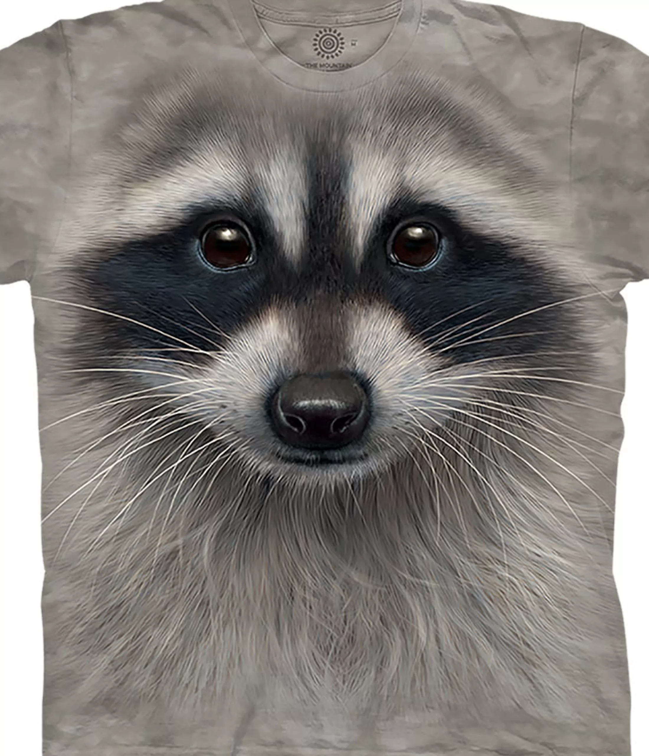 T-Shirt | North American Animals<Liquid Blue Raccoon Face Classic Cotton T-Shirt