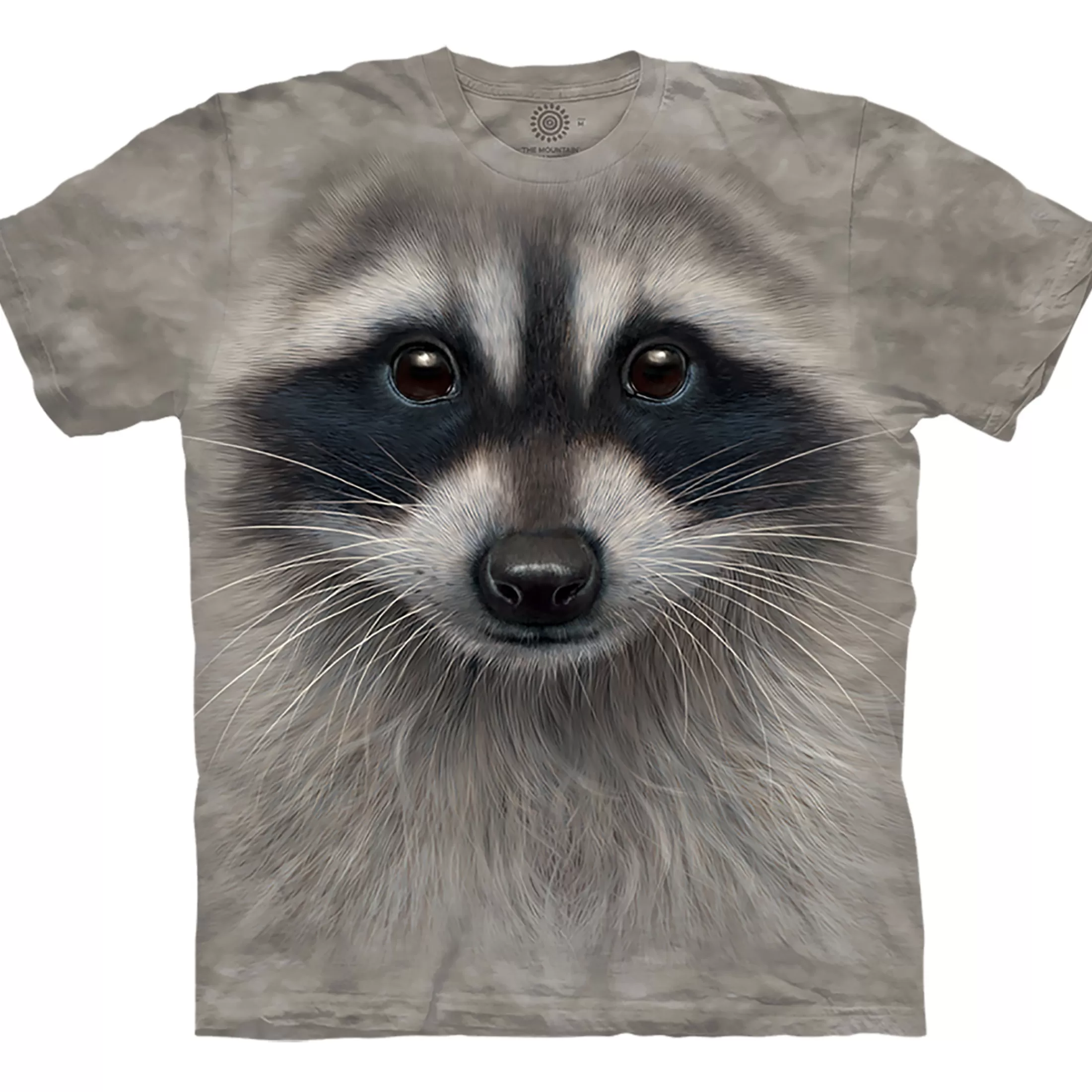 T-Shirt | North American Animals<Liquid Blue Raccoon Face Classic Cotton T-Shirt