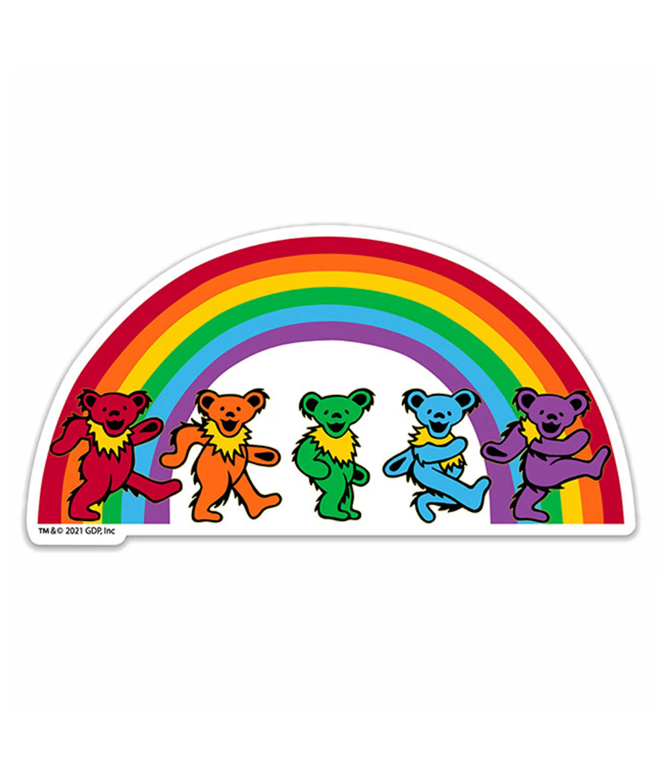 Grateful Dead | Classic<Liquid Blue Rainbow Bears Sticker