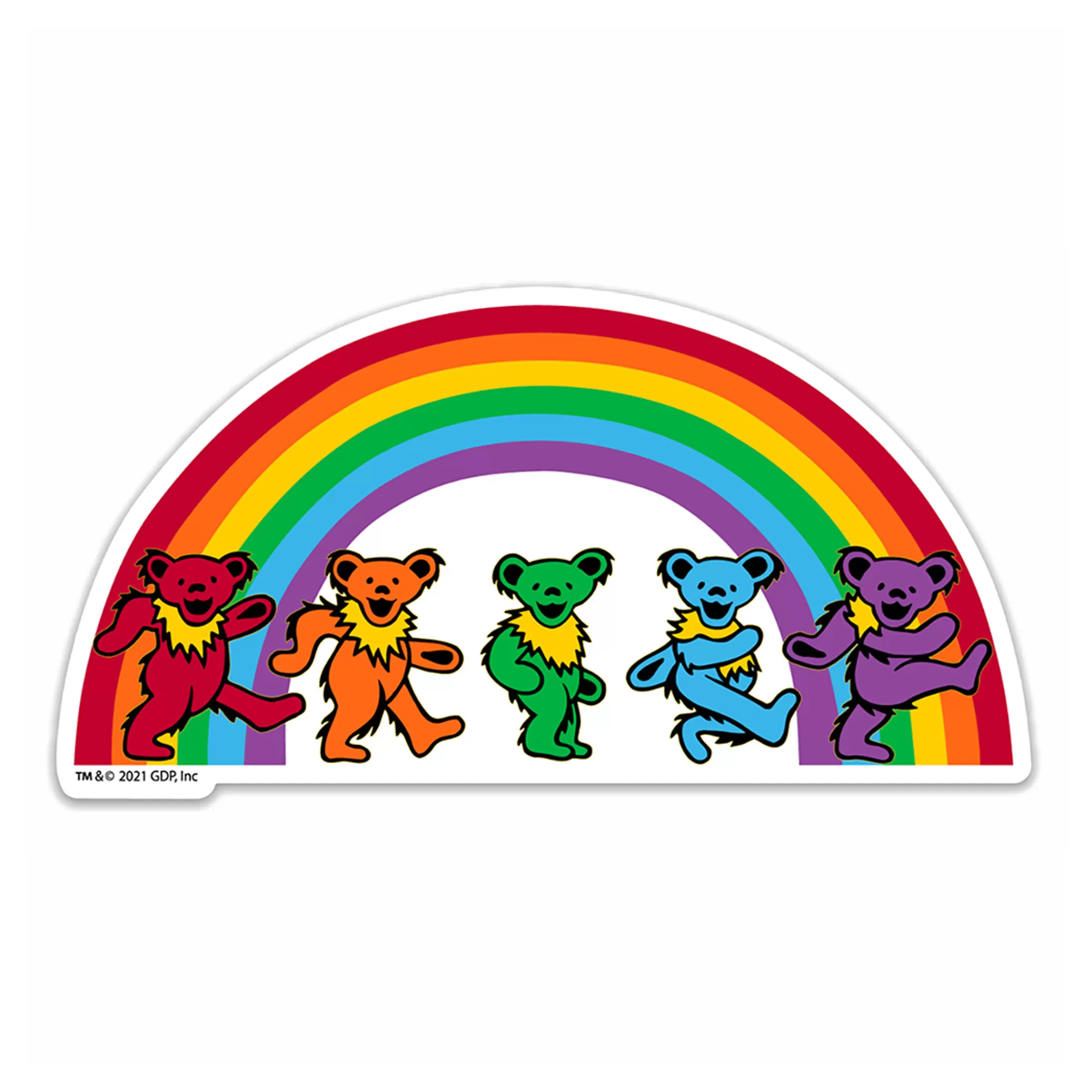 Grateful Dead | Classic<Liquid Blue Rainbow Bears Sticker