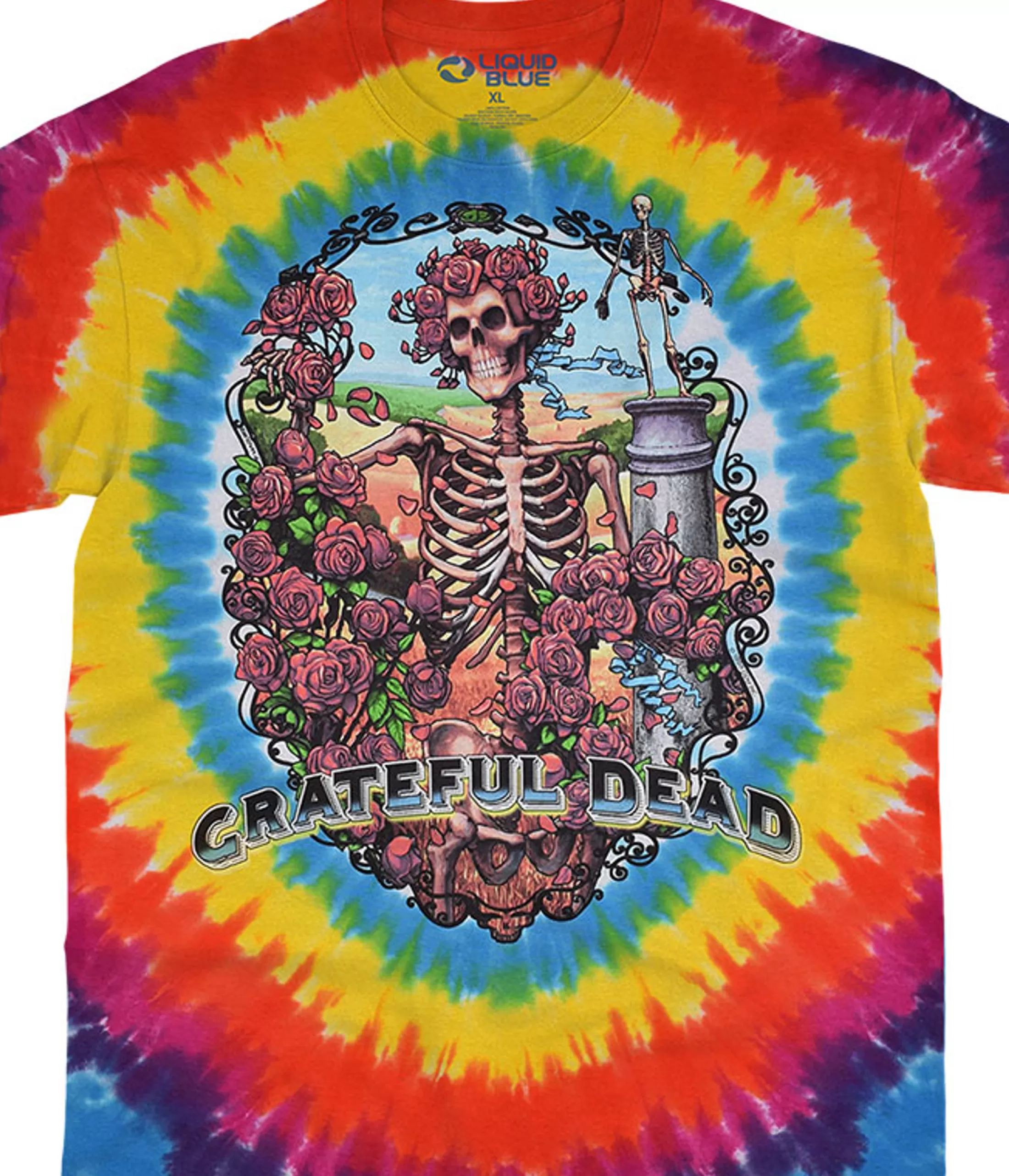 T-Shirt | Grateful Dead<Liquid Blue Rainbow Bertha Tie-Dye T-Shirt