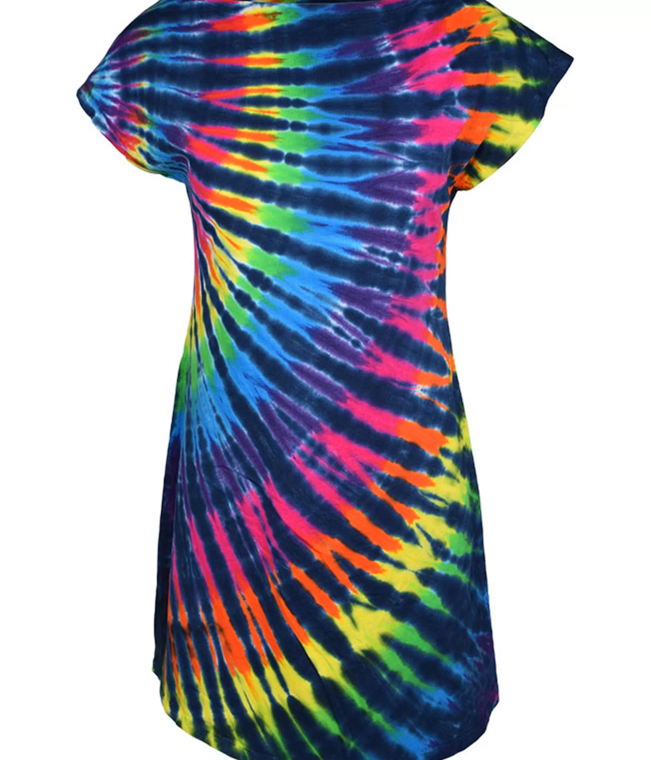 Sundresses | Womens Unprinted Tie-Dyes<Liquid Blue Rainbow Black Streak Womens Unprinted Tie-Dye Sundress