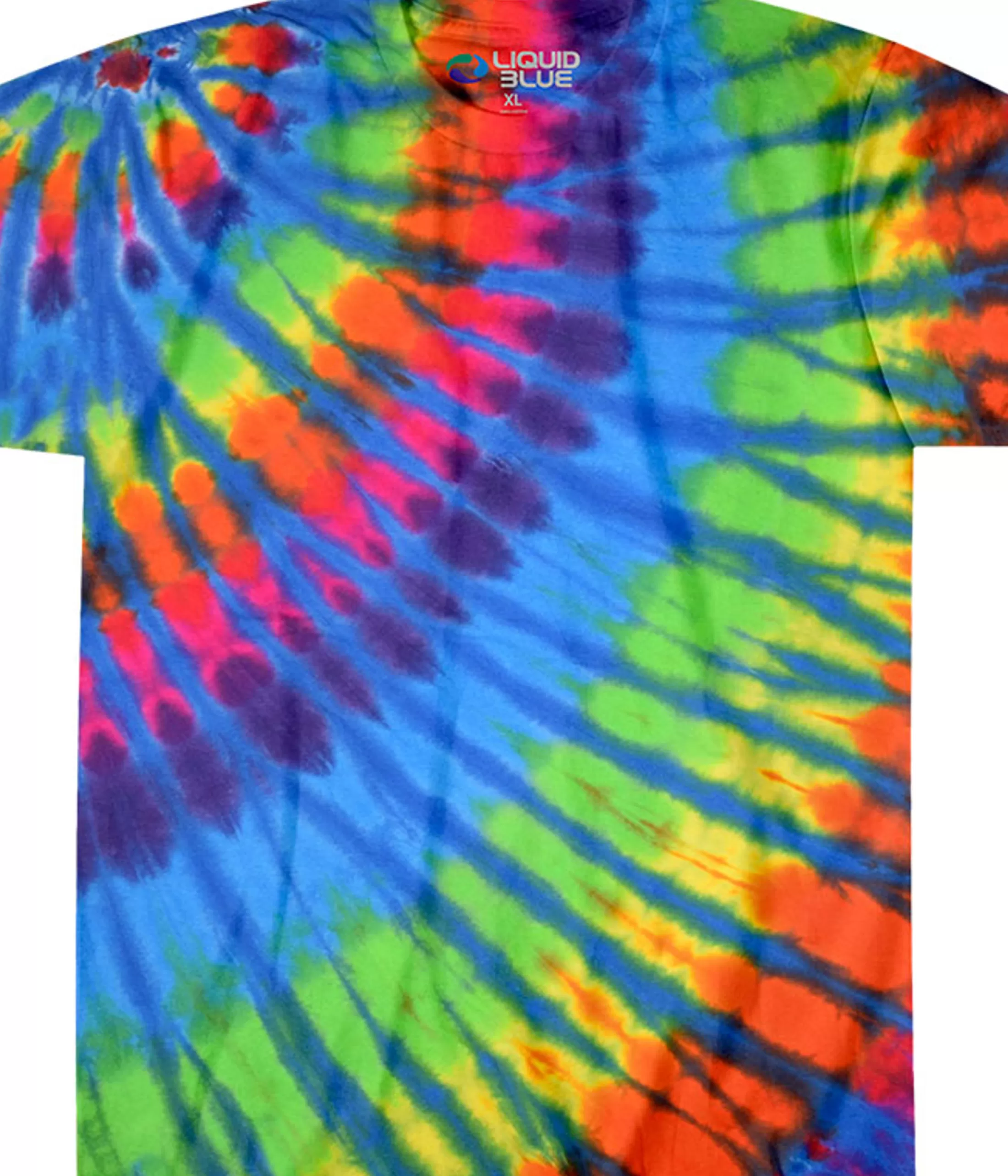 Unprinted Tie-Dyes | Unprinted Tie-Dye<Liquid Blue Rainbow Blue Streak Unprinted Tie-Dye T-Shirt