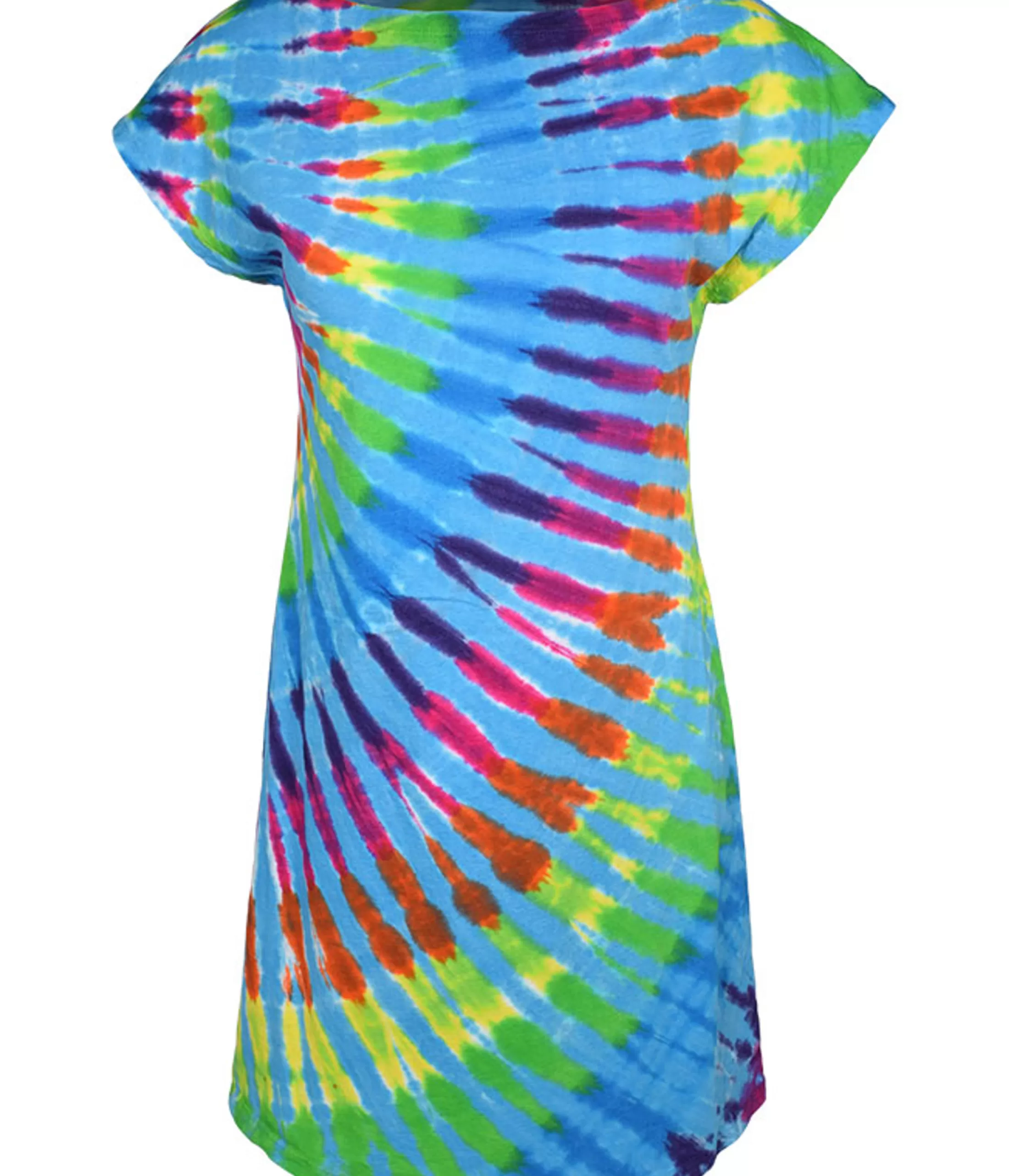 Sundresses | Womens Unprinted Tie-Dyes<Liquid Blue Rainbow Blue Streak Womens Unprinted Tie-Dye Sundress