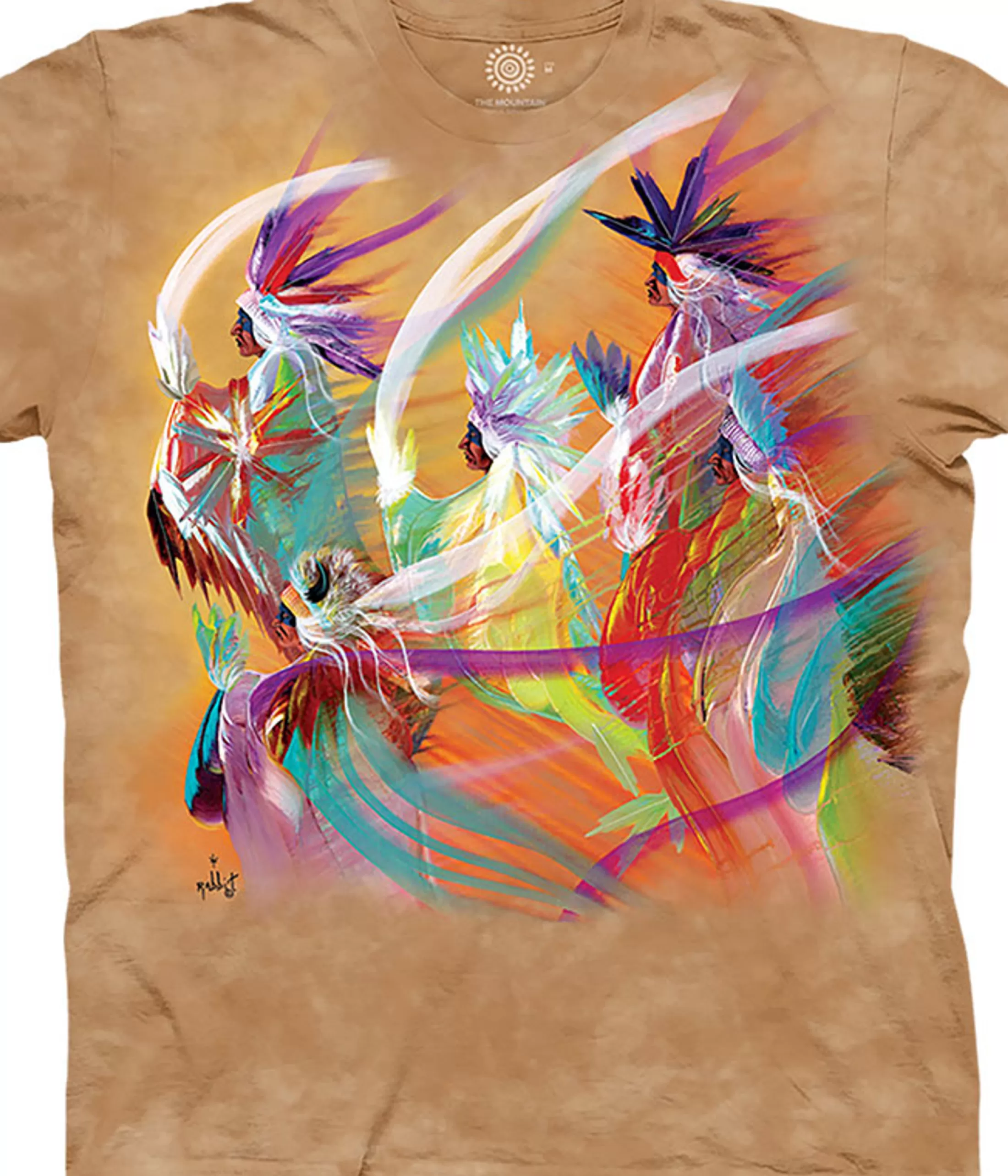 T-Shirt | Native American<Liquid Blue Rainbow Dance Classic Cotton T-Shirt