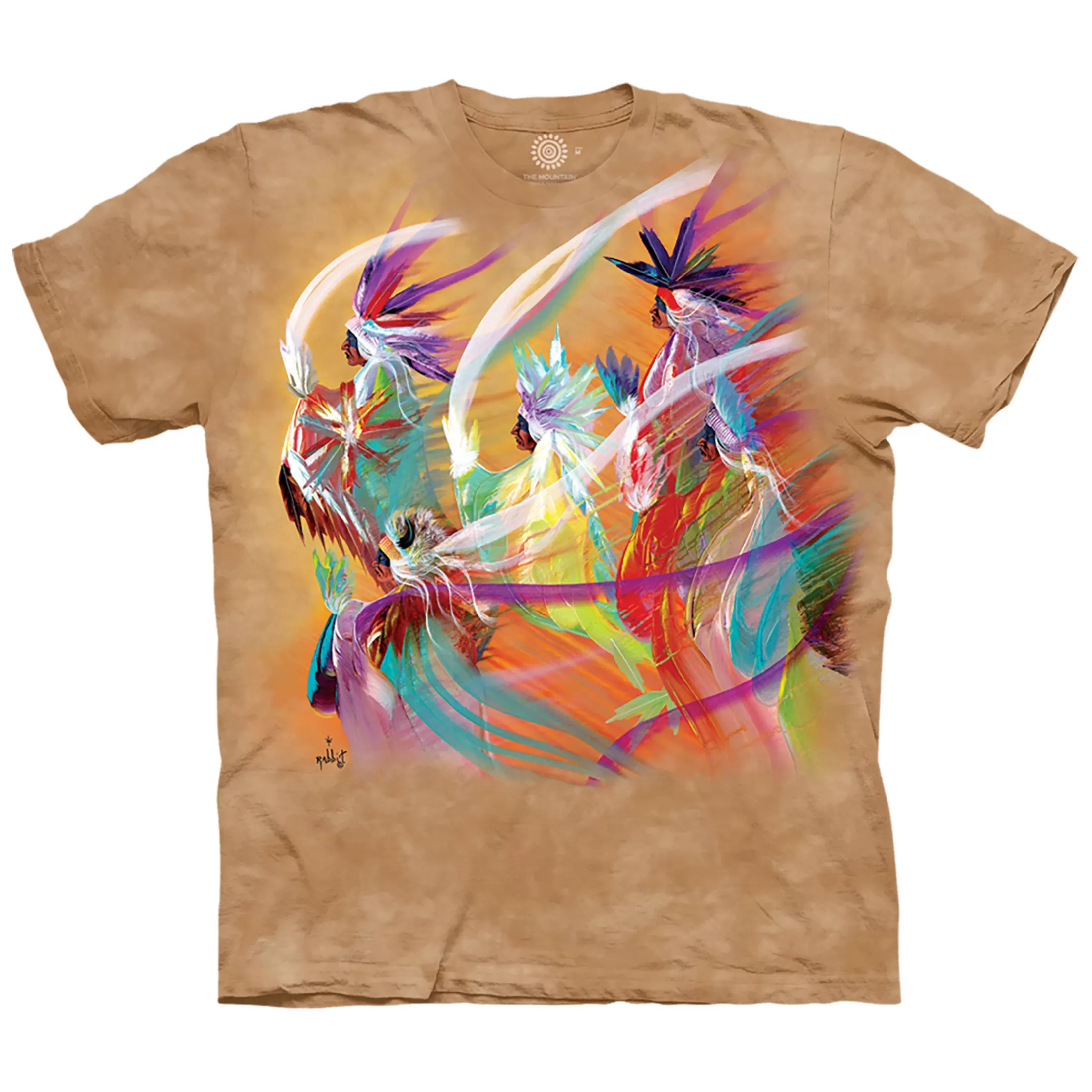 T-Shirt | Native American<Liquid Blue Rainbow Dance Classic Cotton T-Shirt