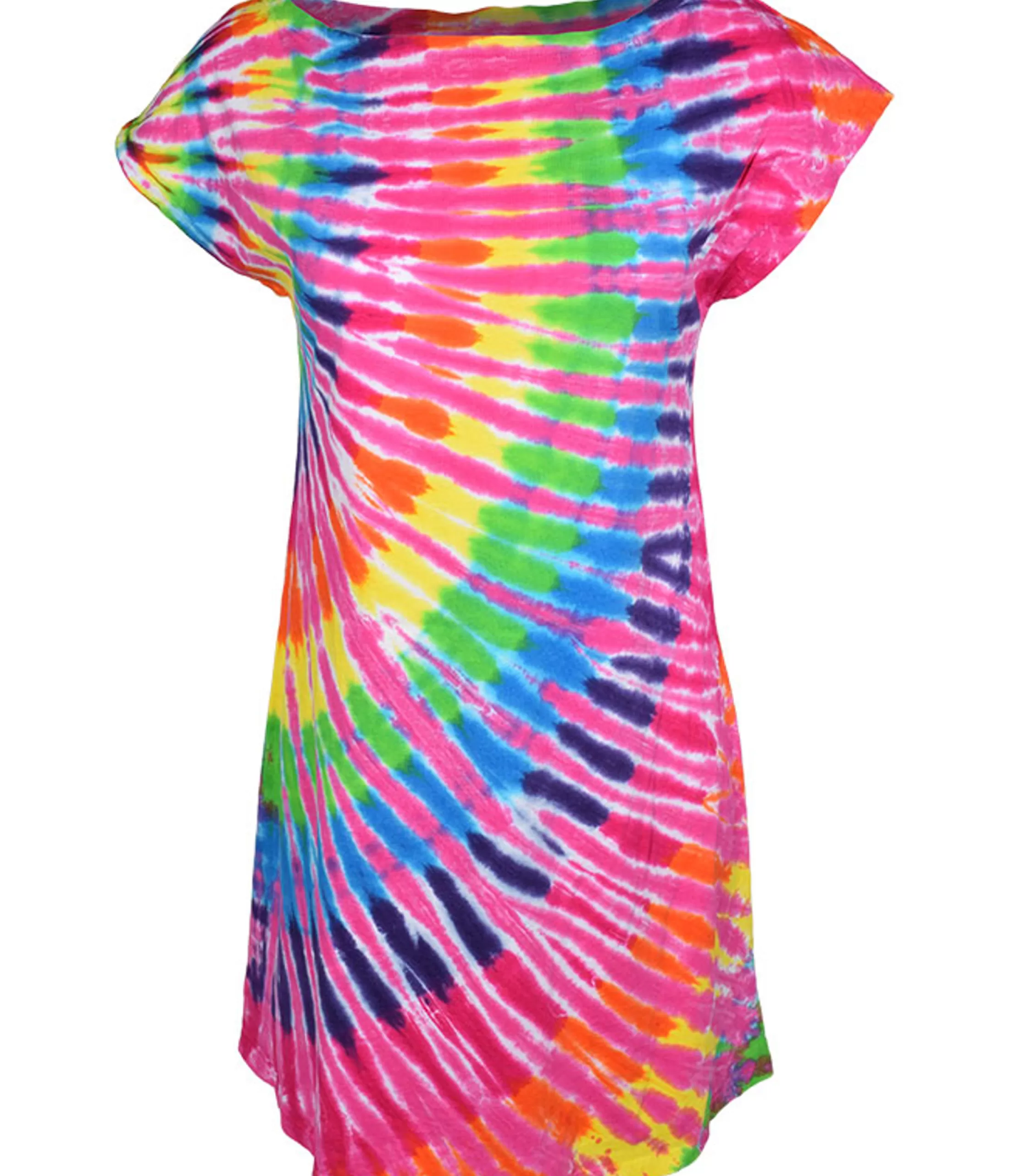 Sundresses | Womens Unprinted Tie-Dyes<Liquid Blue Rainbow Pink Streak Womens Unprinted Tie-Dye Sundress