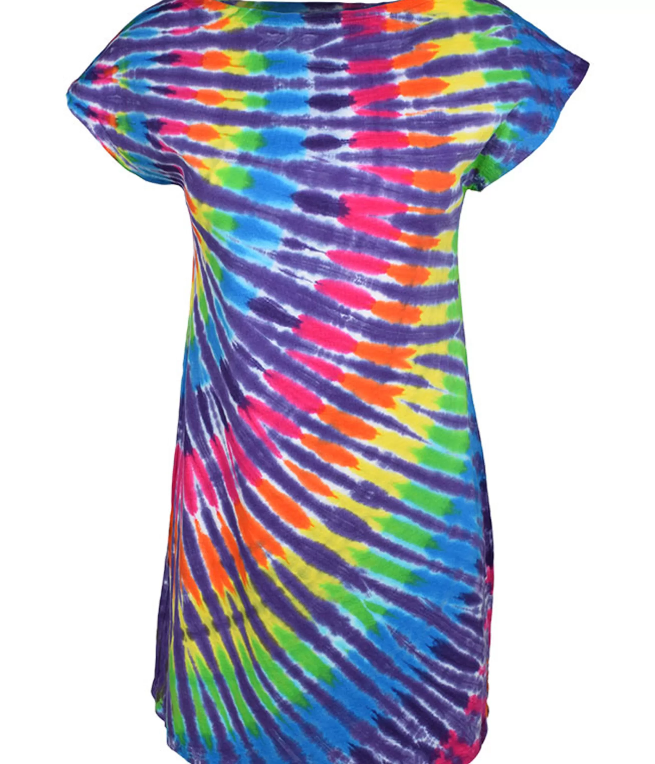 Sundresses | Womens Unprinted Tie-Dyes<Liquid Blue Rainbow Purple Streak Womens Unprinted Tie-Dye Sundress