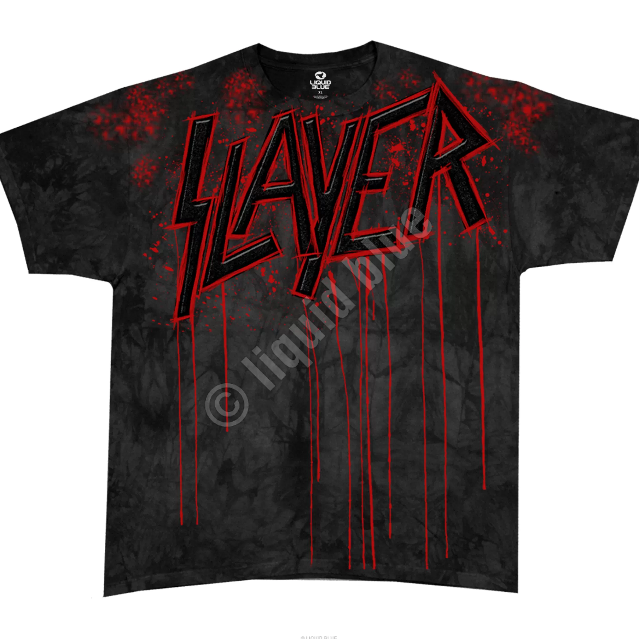 T-Shirt | Slayer<Liquid Blue Raining Blood Tie-Dye T-Shirt