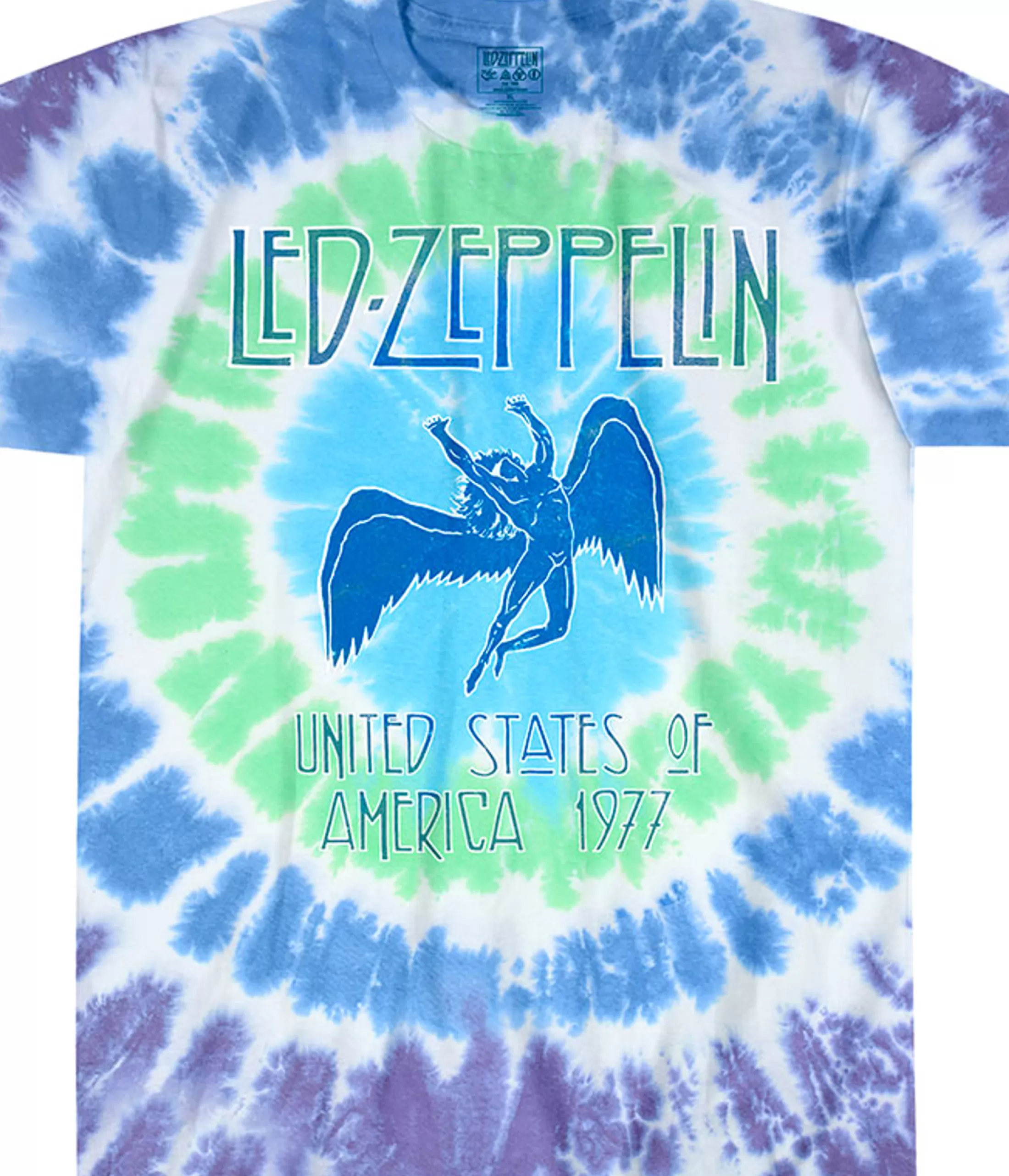 T-Shirt | Led Zeppelin<Liquid Blue Ramble On Tie-Dye T-Shirt