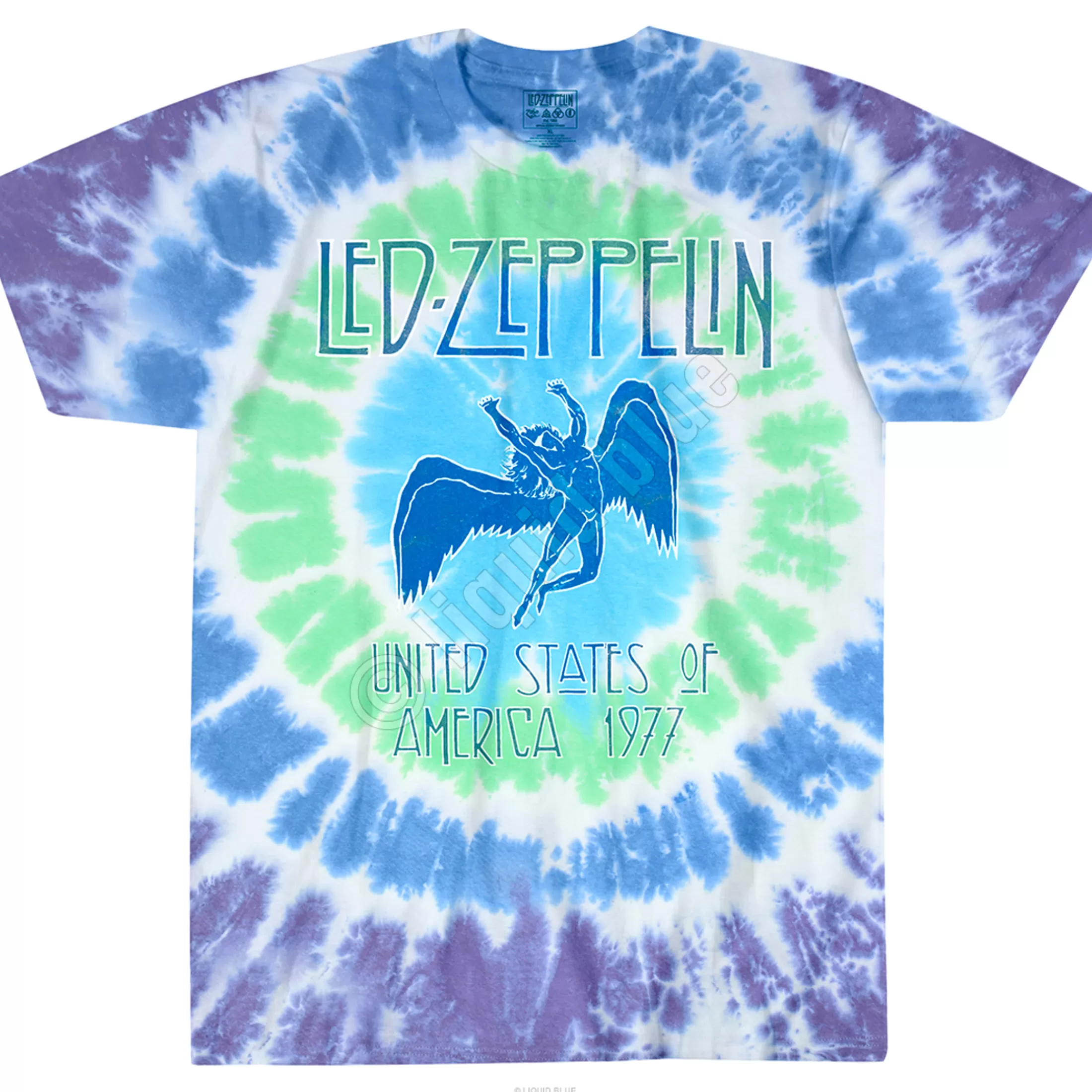 T-Shirt | Led Zeppelin<Liquid Blue Ramble On Tie-Dye T-Shirt