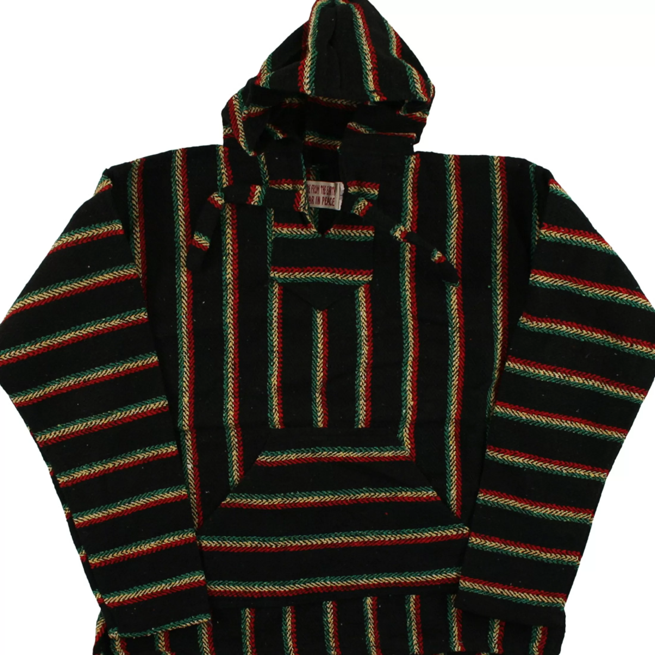 Hoodie | Rastafari Art<Liquid Blue Rasta Baja Pullover Black Hoodie