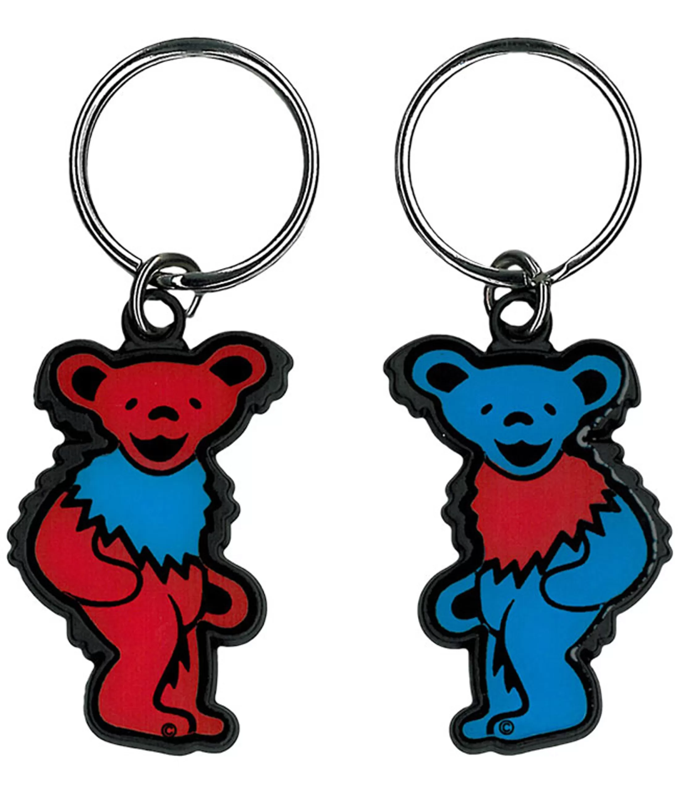 Keychains | Grateful Dead<Liquid Blue Red And Blue Bear Keychain