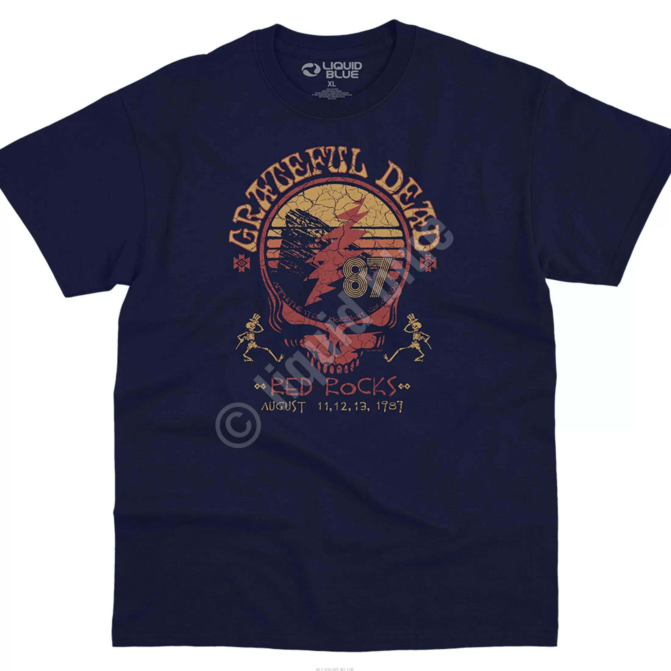 T-Shirt | Grateful Dead<Liquid Blue Red Rocks 87 Navy T-Shirt