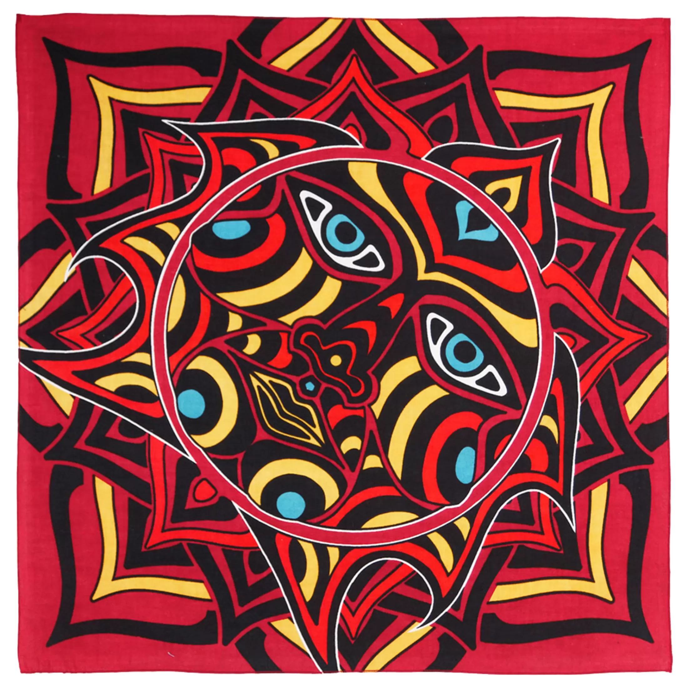 Bandanas | Liquid Blue<Liquid Blue Red Sun Face Bandana