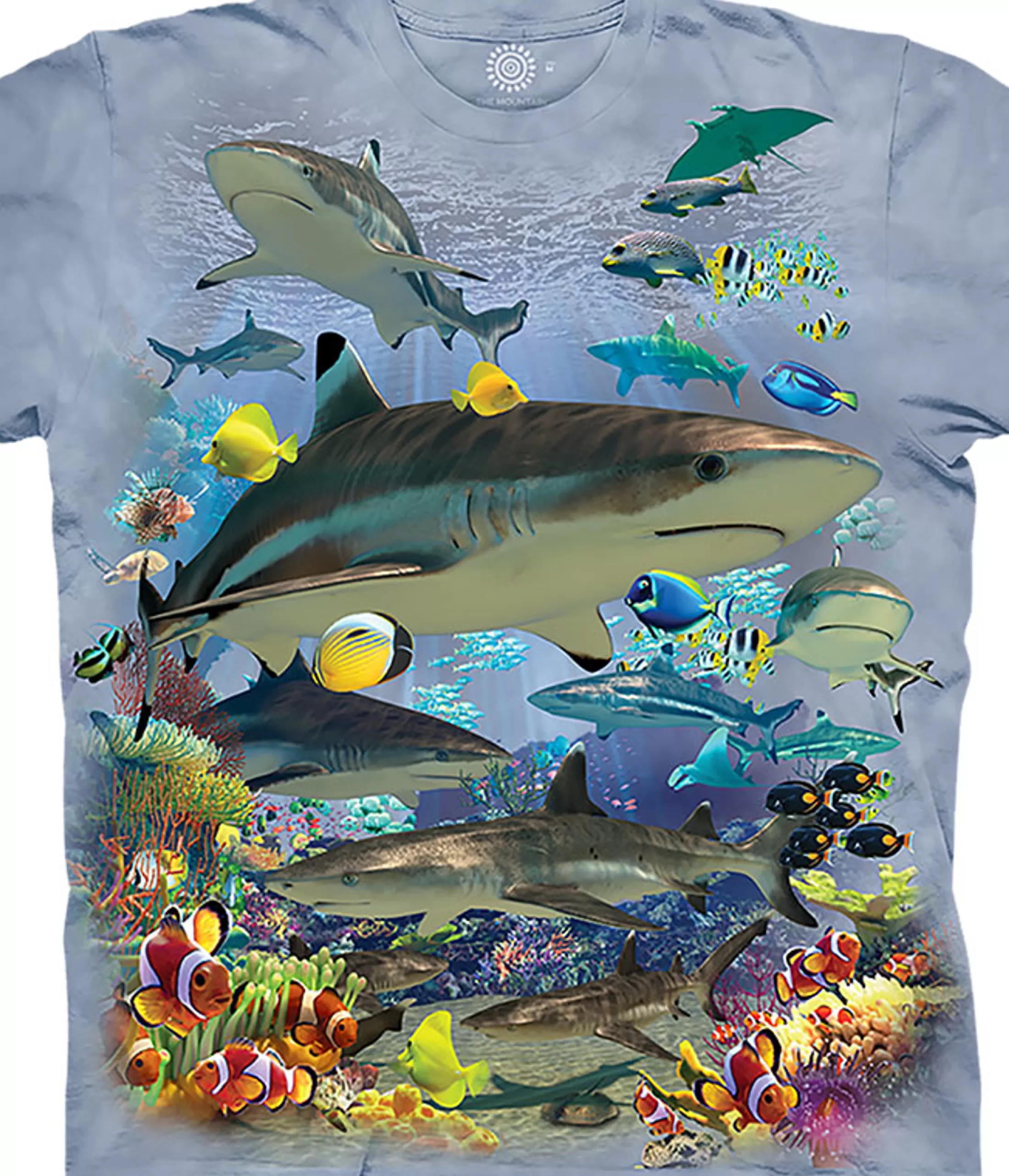 T-Shirt<Liquid Blue Reef Sharks Classic Cotton T-Shirt