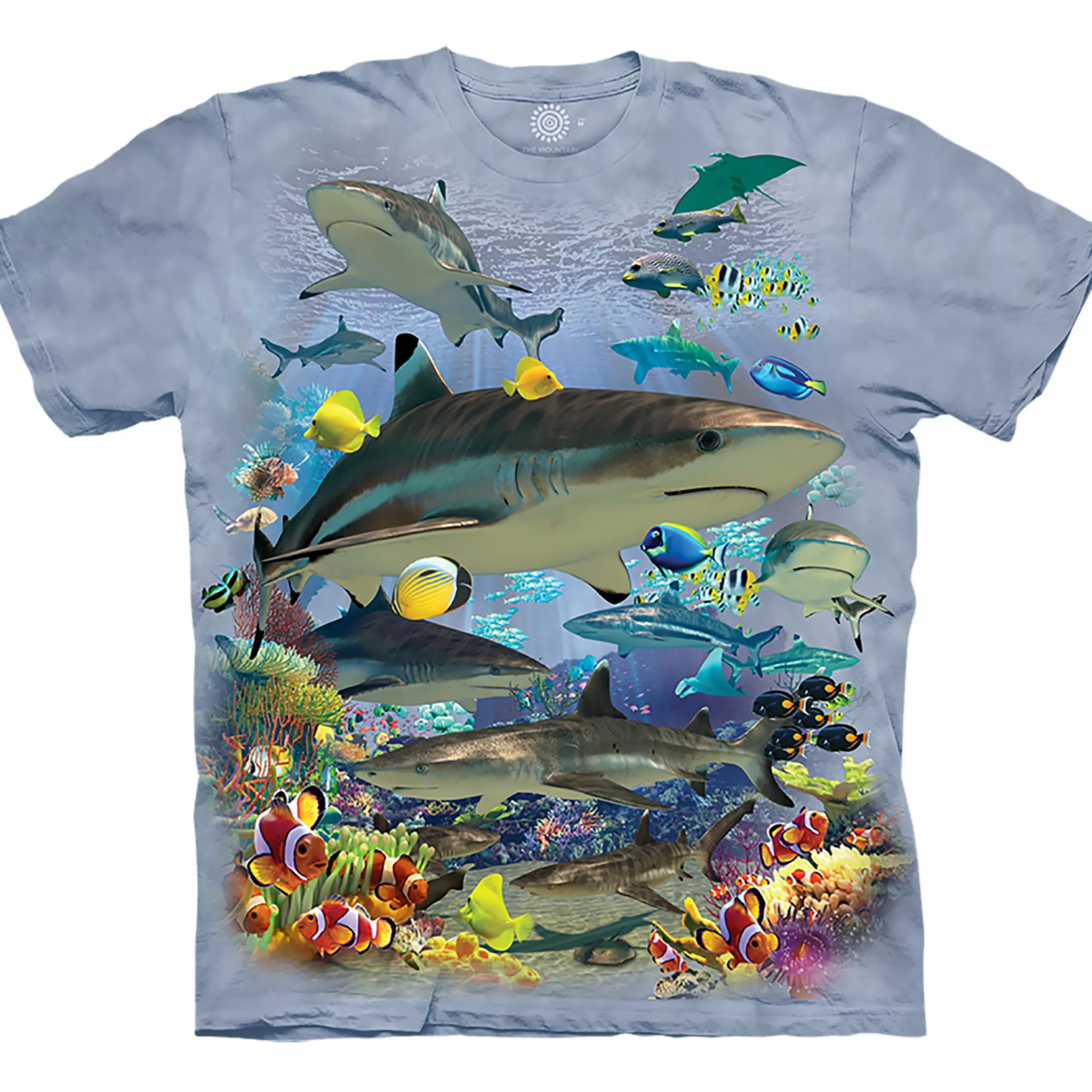 T-Shirt<Liquid Blue Reef Sharks Classic Cotton T-Shirt