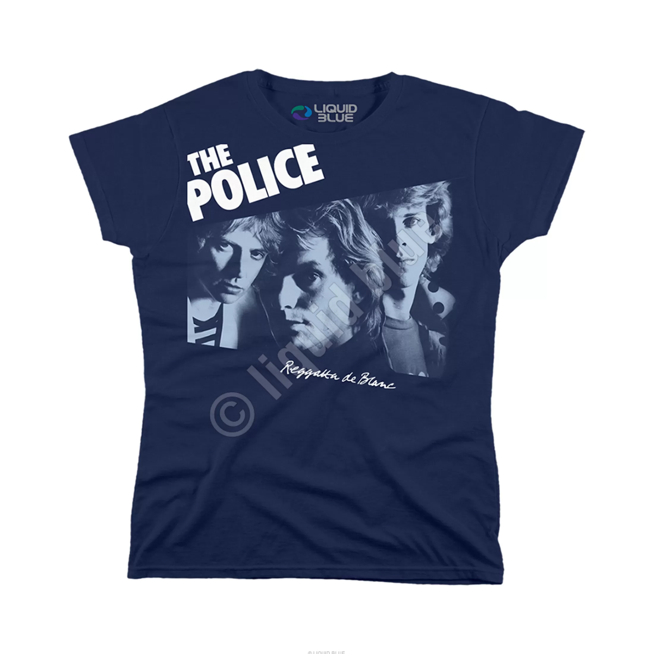 Womens Long Length | The Police<Liquid Blue Regatta De Blanc Navy Womens Long Length T-Shirt