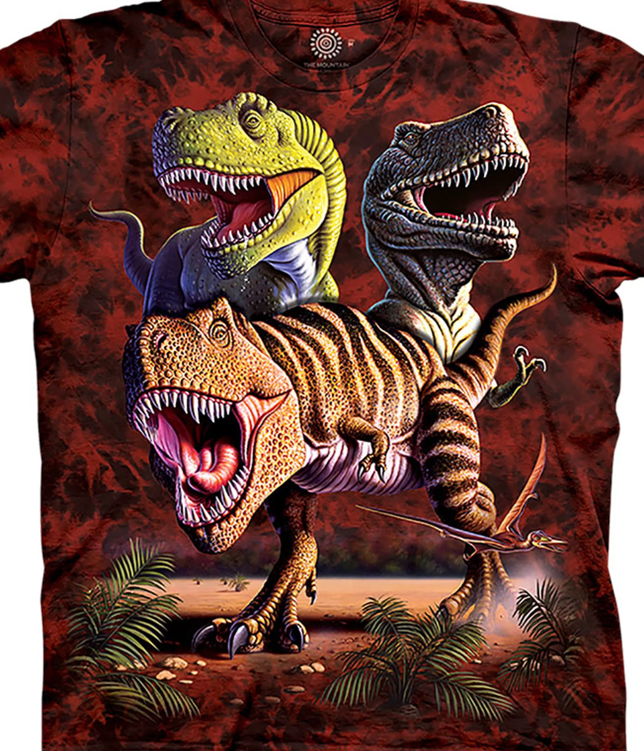 T-Shirt | Dinosaurs<Liquid Blue Rex Collage Classic Cotton T-Shirt