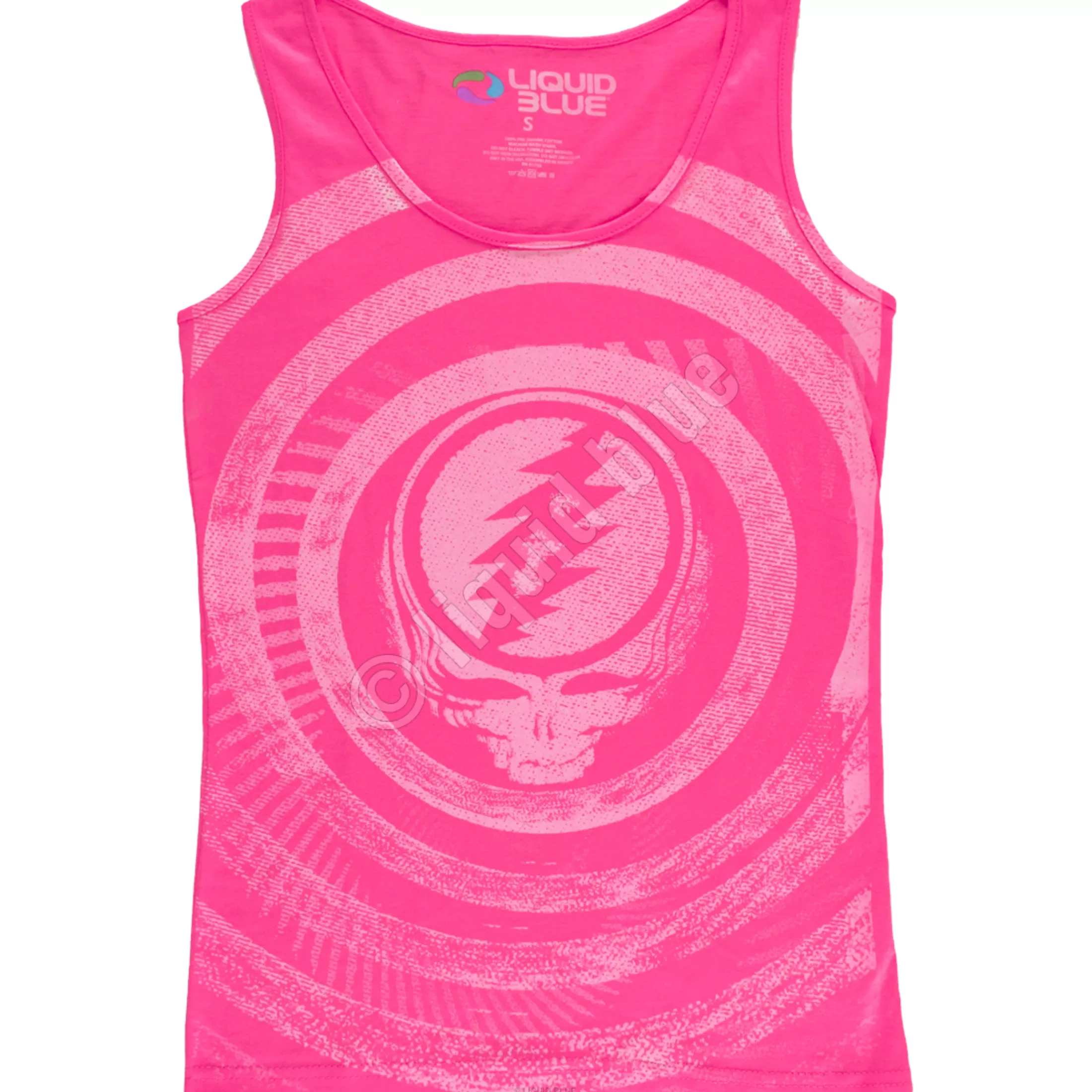 Juniors Tank Top | Grateful Dead<Liquid Blue Ripple Pink Juniors Tank Top T-Shirt