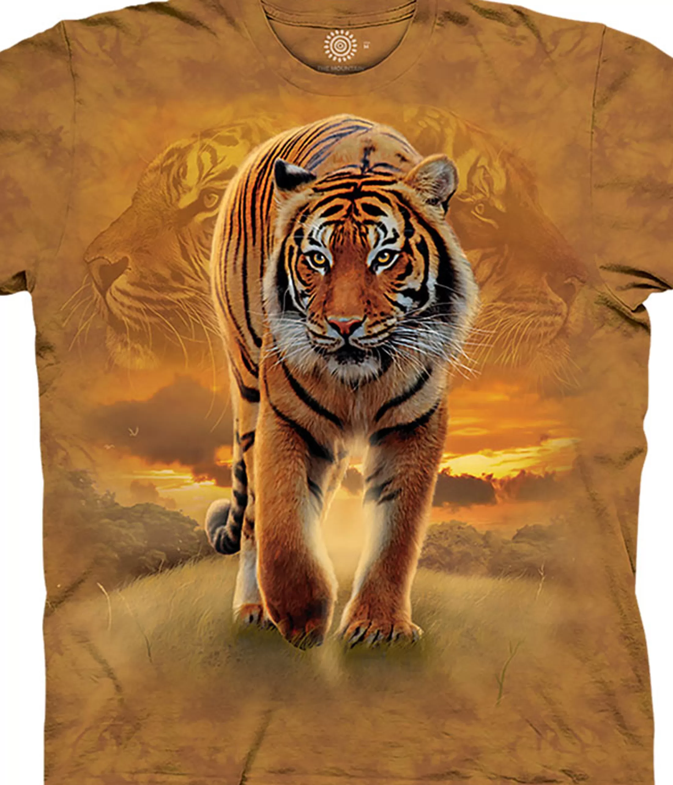 T-Shirt | Wild Animals<Liquid Blue Rising Sun Tiger Classic Cotton T-Shirt