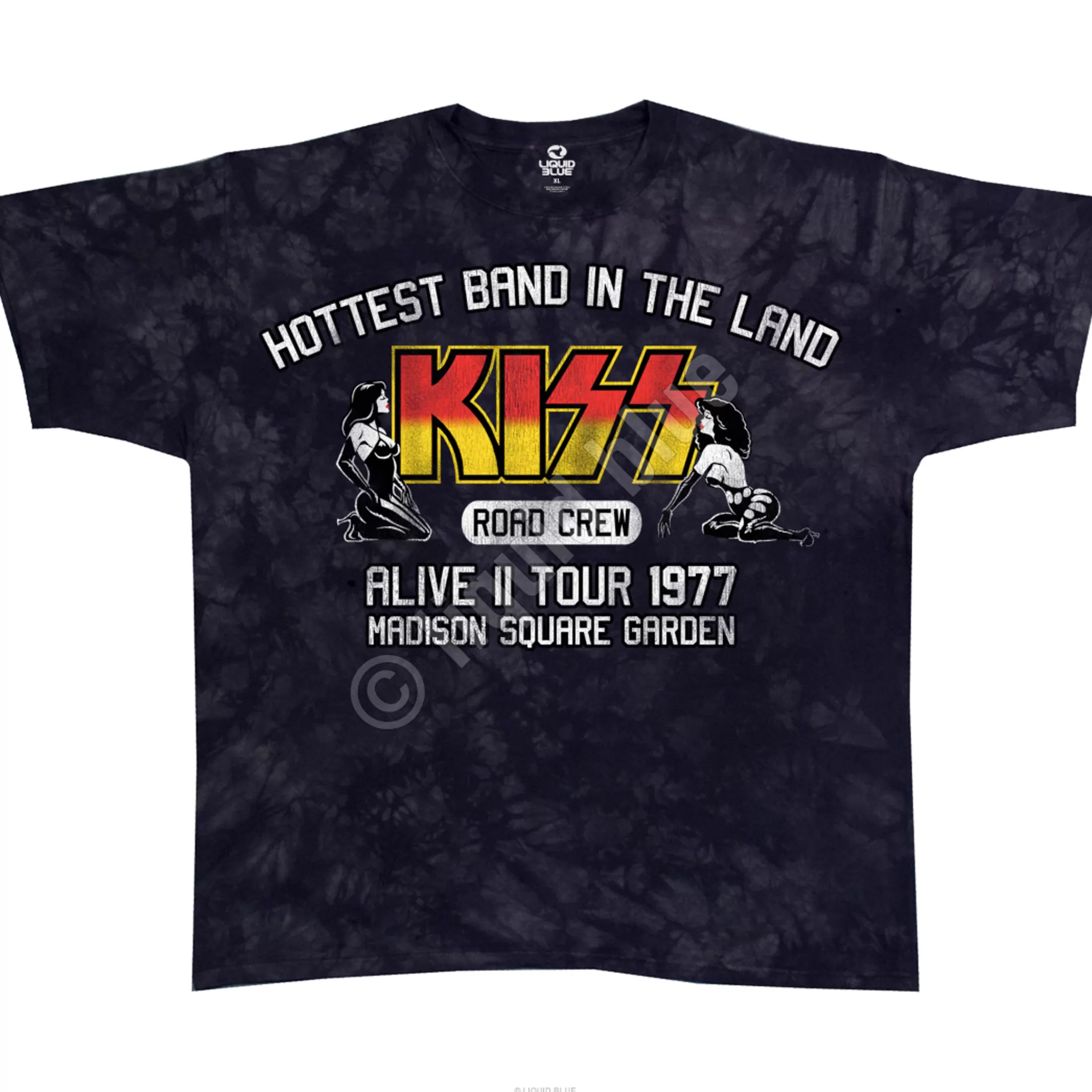 T-Shirt | Kiss<Liquid Blue Road Crew 77 Tie-Dye T-Shirt