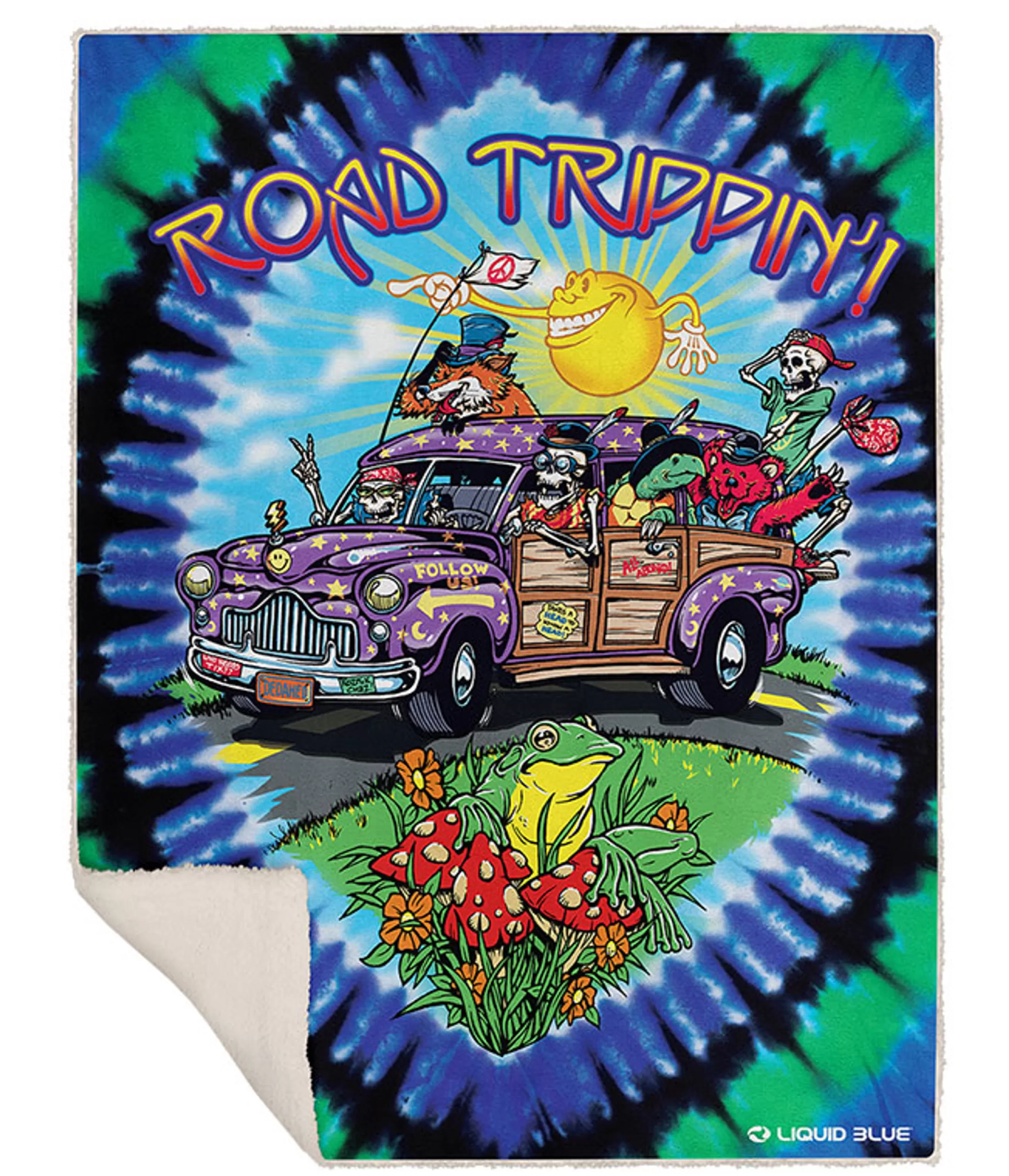 Light Fantasy<Liquid Blue Road Trippin' Fleece Throw Blanket