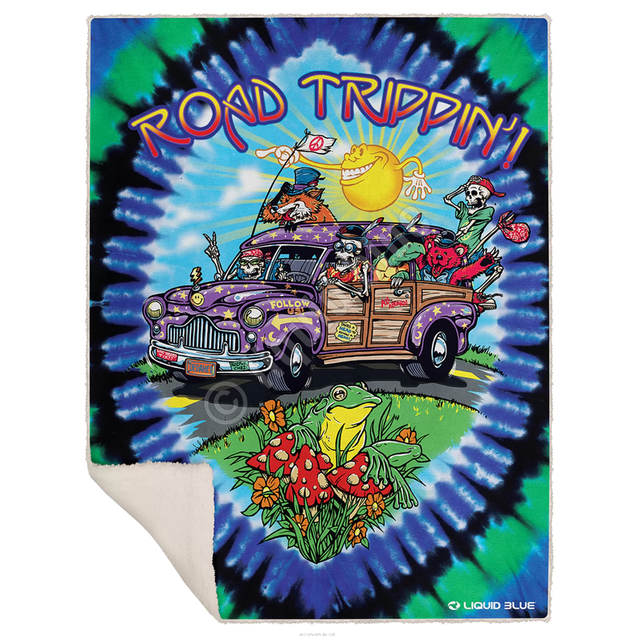 Light Fantasy<Liquid Blue Road Trippin' Fleece Throw Blanket