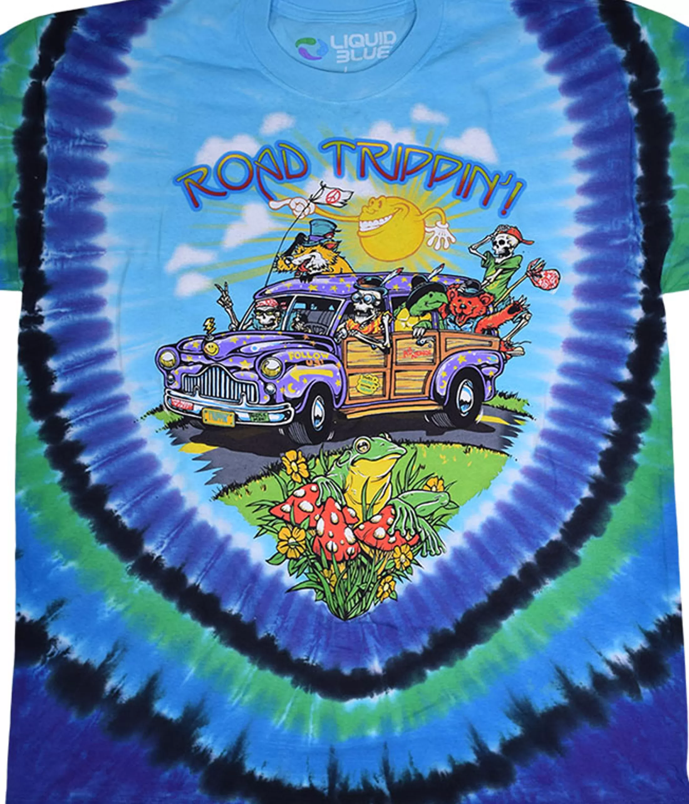 T-Shirt | Light Fantasy<Liquid Blue Road Trippin' Tie-Dye T-Shirt