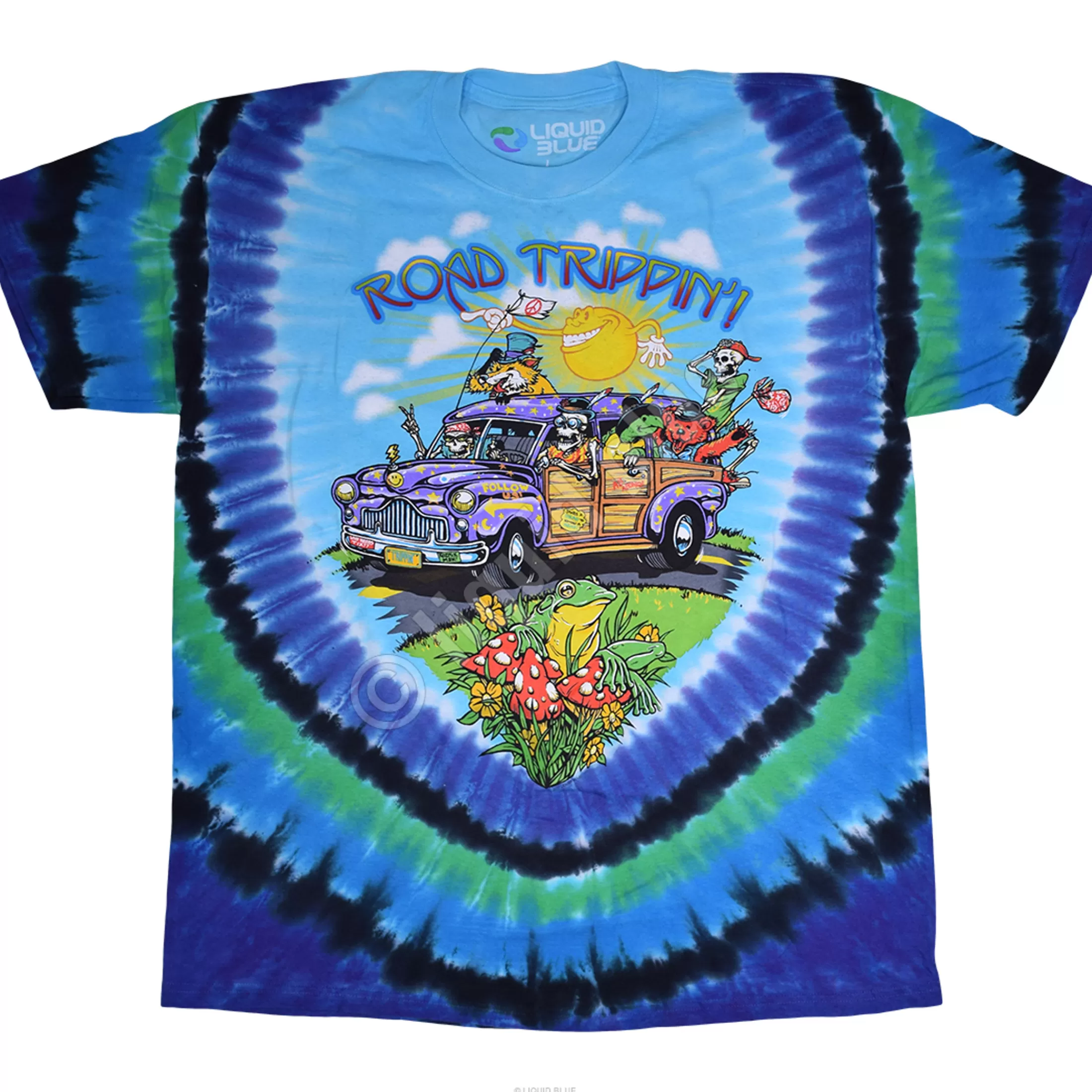 T-Shirt | Light Fantasy<Liquid Blue Road Trippin' Tie-Dye T-Shirt