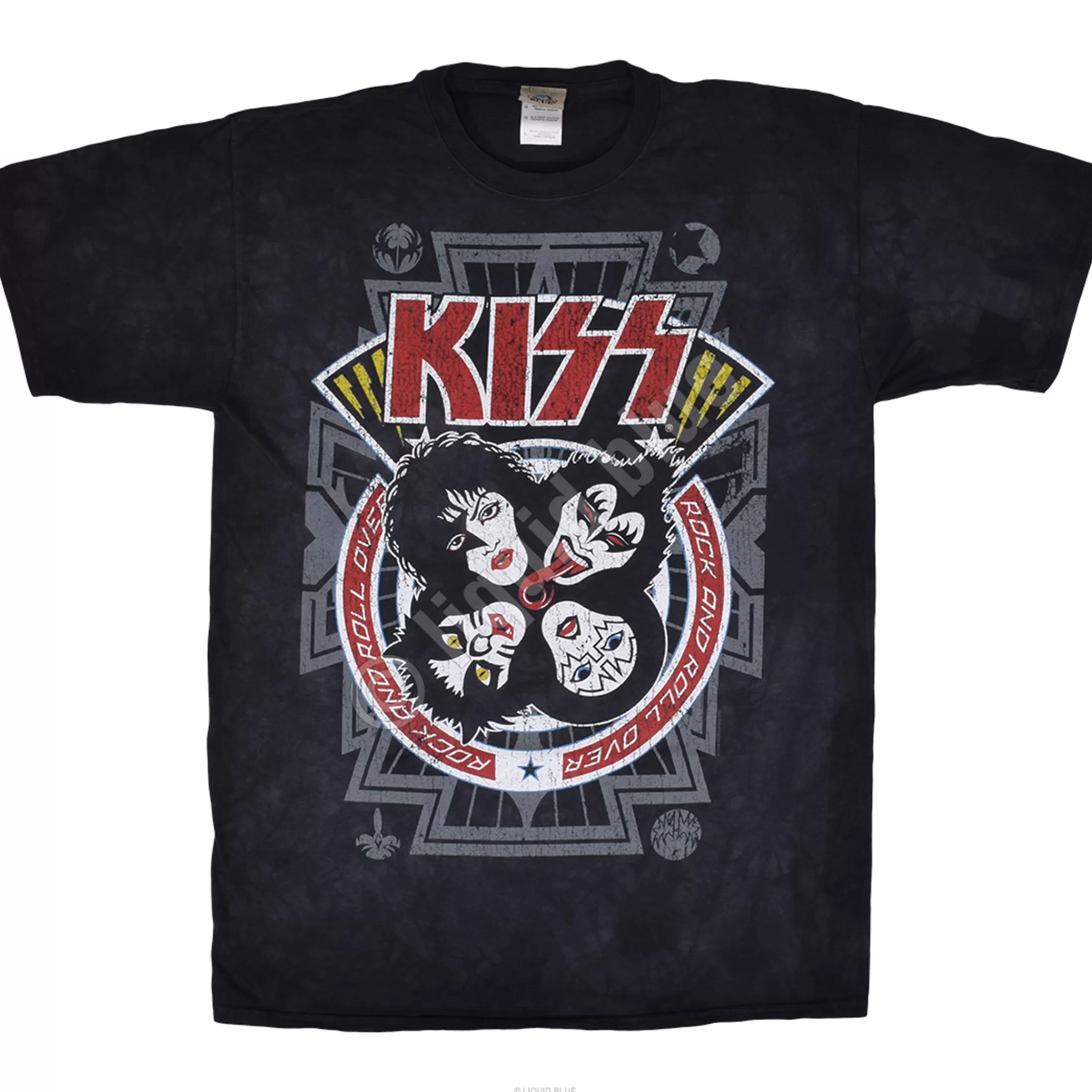 T-Shirt | Kiss<Liquid Blue Rock and Roll Over Tie-Dye T-Shirt