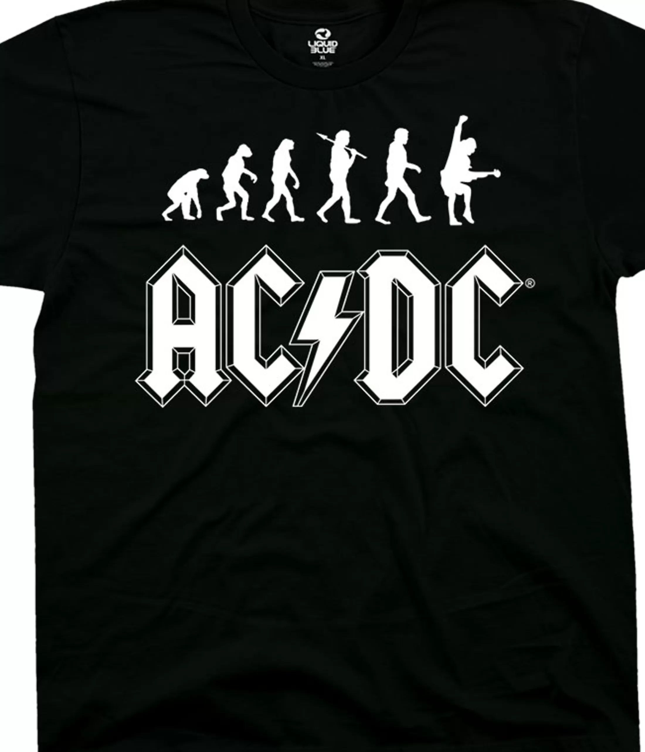 T-Shirt | Ac-Dc<Liquid Blue Rock Evolution Black T-Shirt