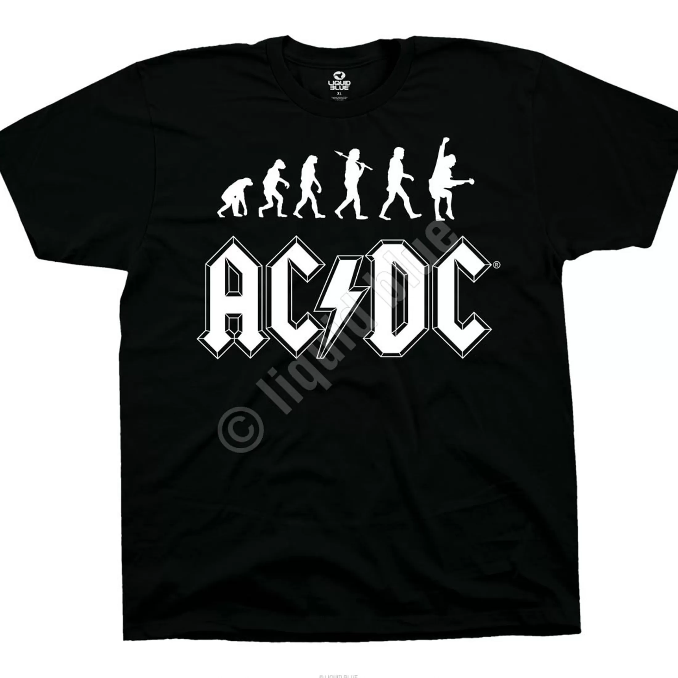 T-Shirt | Ac-Dc<Liquid Blue Rock Evolution Black T-Shirt