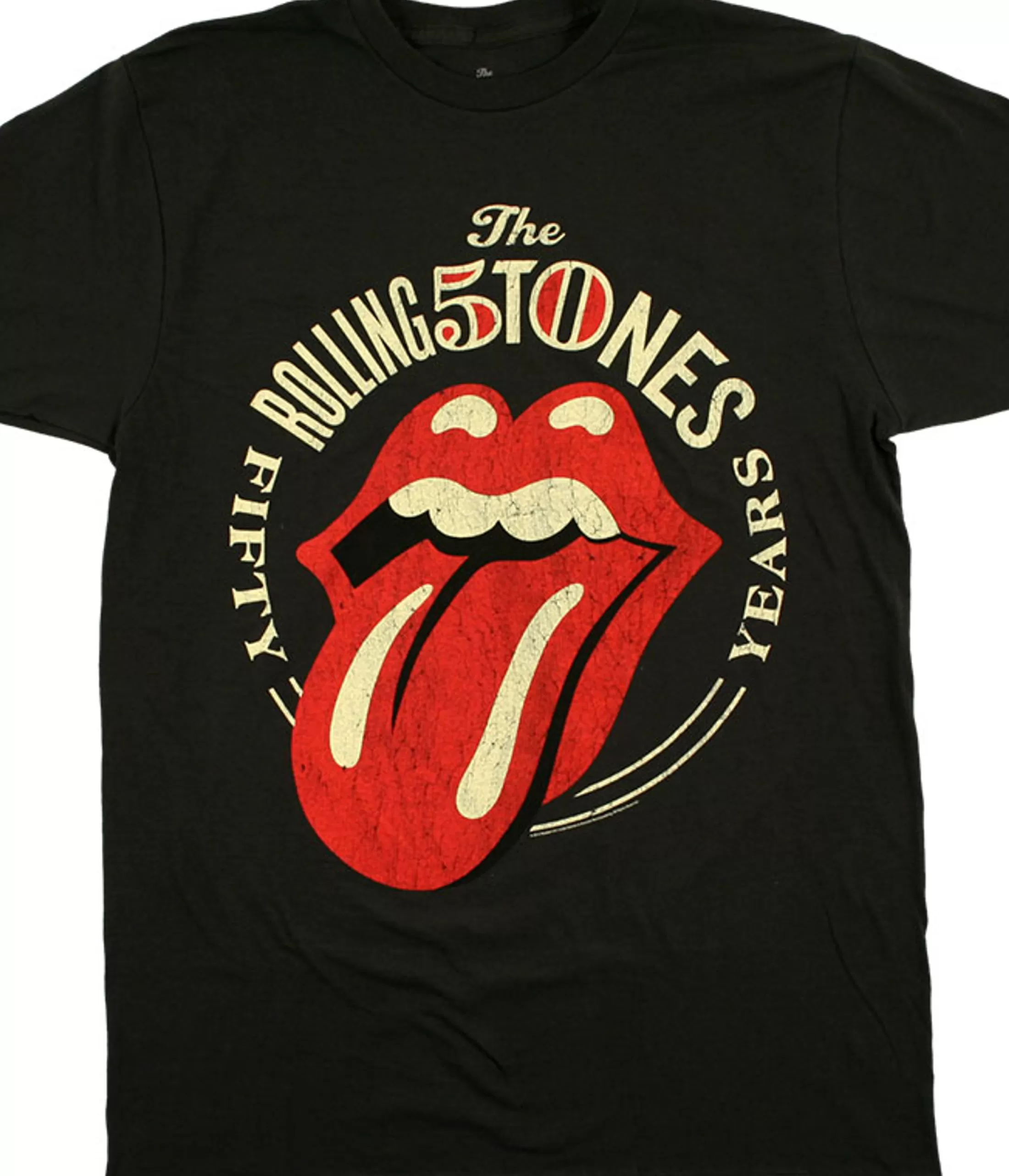 T-Shirt | Rolling Stones<Liquid Blue Rolling Stones 50 Years Black T-Shirt