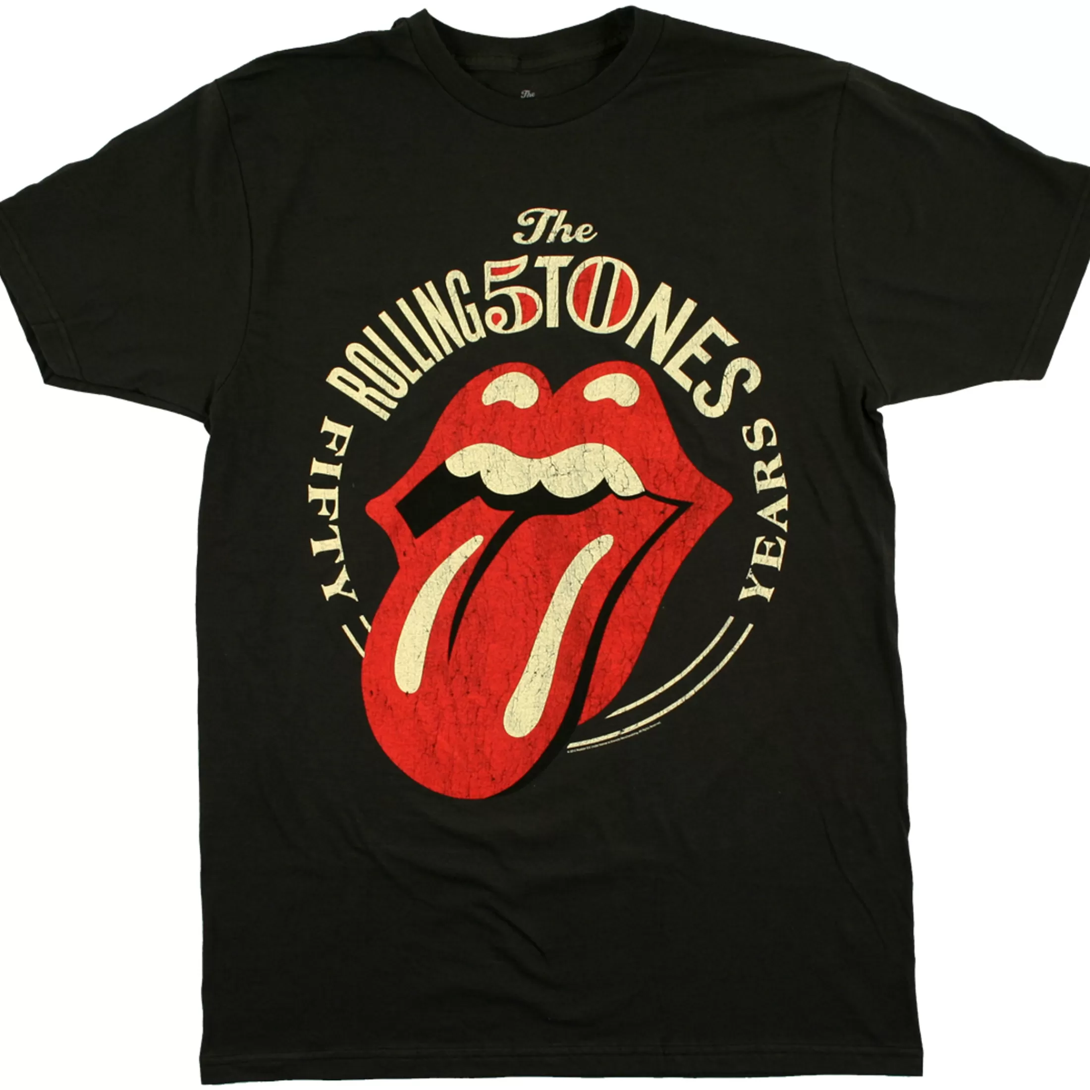 T-Shirt | Rolling Stones<Liquid Blue Rolling Stones 50 Years Black T-Shirt