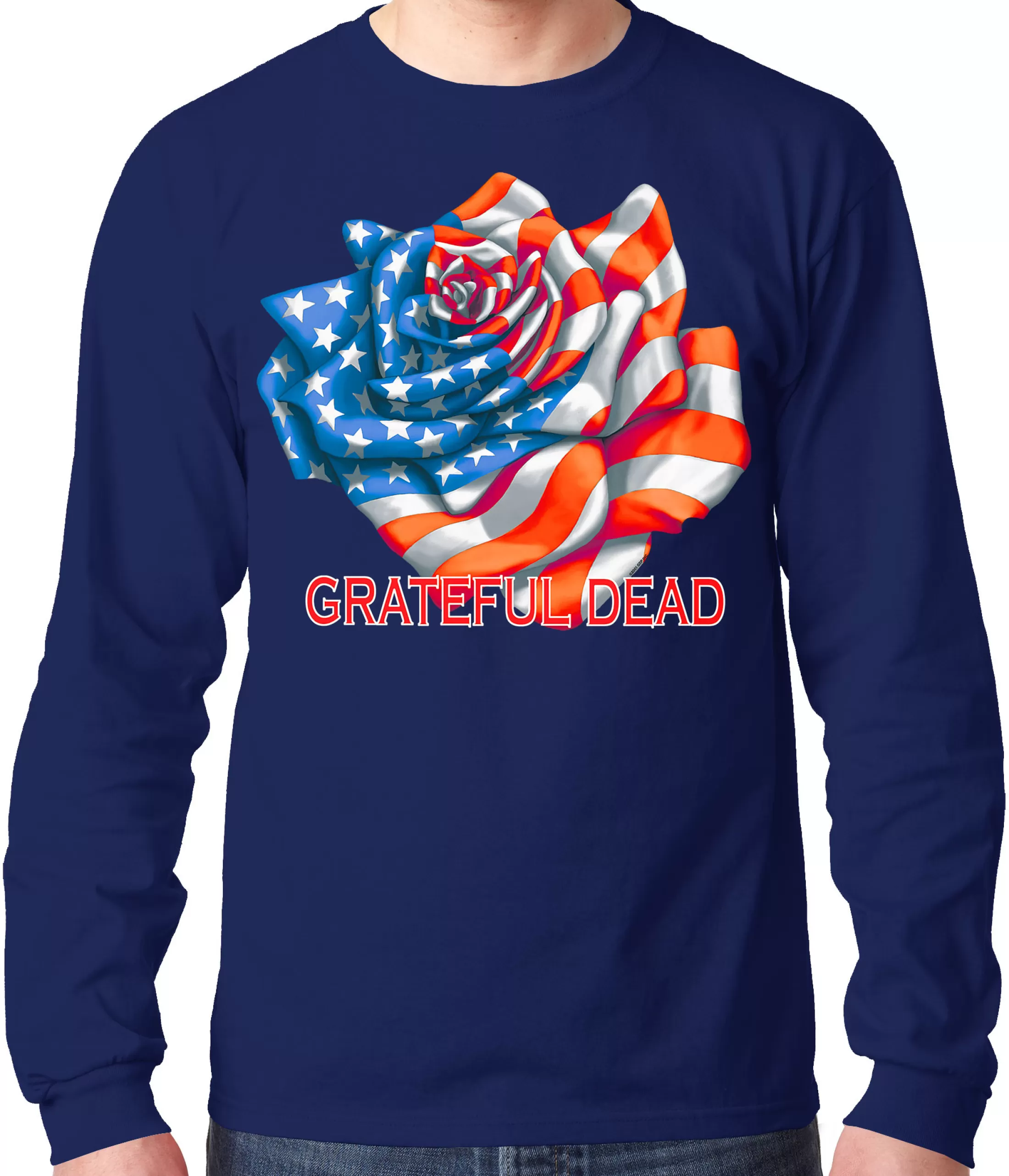 Long Sleeve | Rose Flag<Liquid Blue Rose Flag Long Sleeve T-Shirt