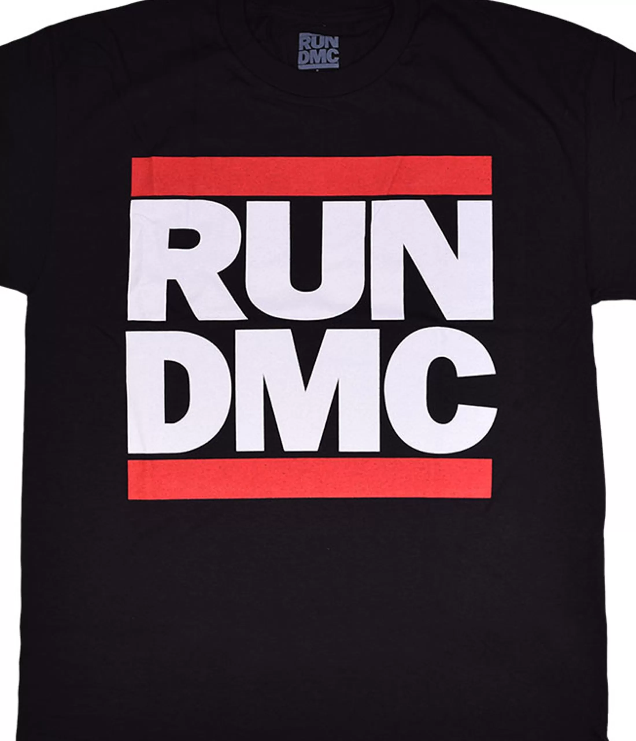 T-Shirt | Run Dmc<Liquid Blue RUN DMC Classic Logo Black T-Shirt