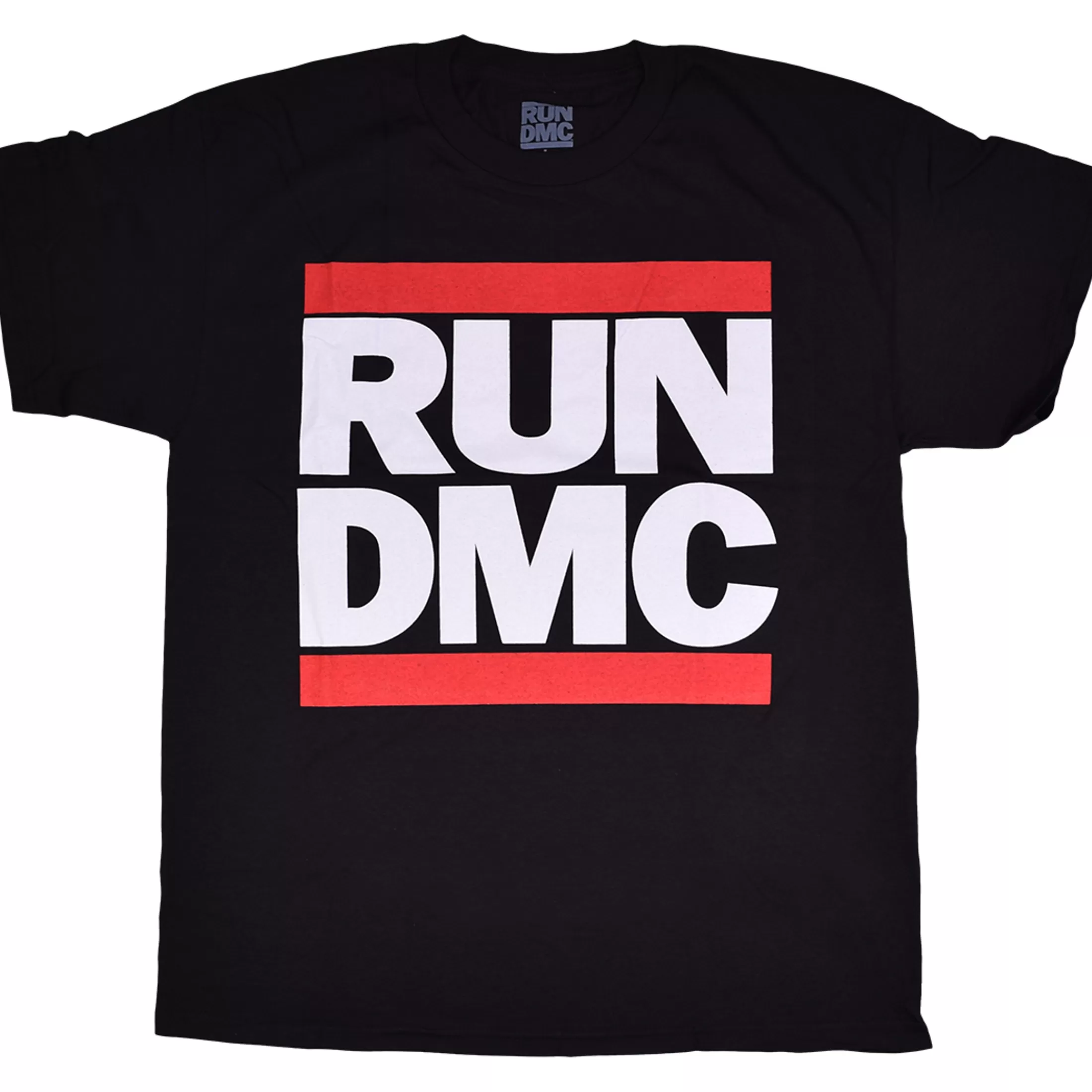 T-Shirt | Run Dmc<Liquid Blue RUN DMC Classic Logo Black T-Shirt