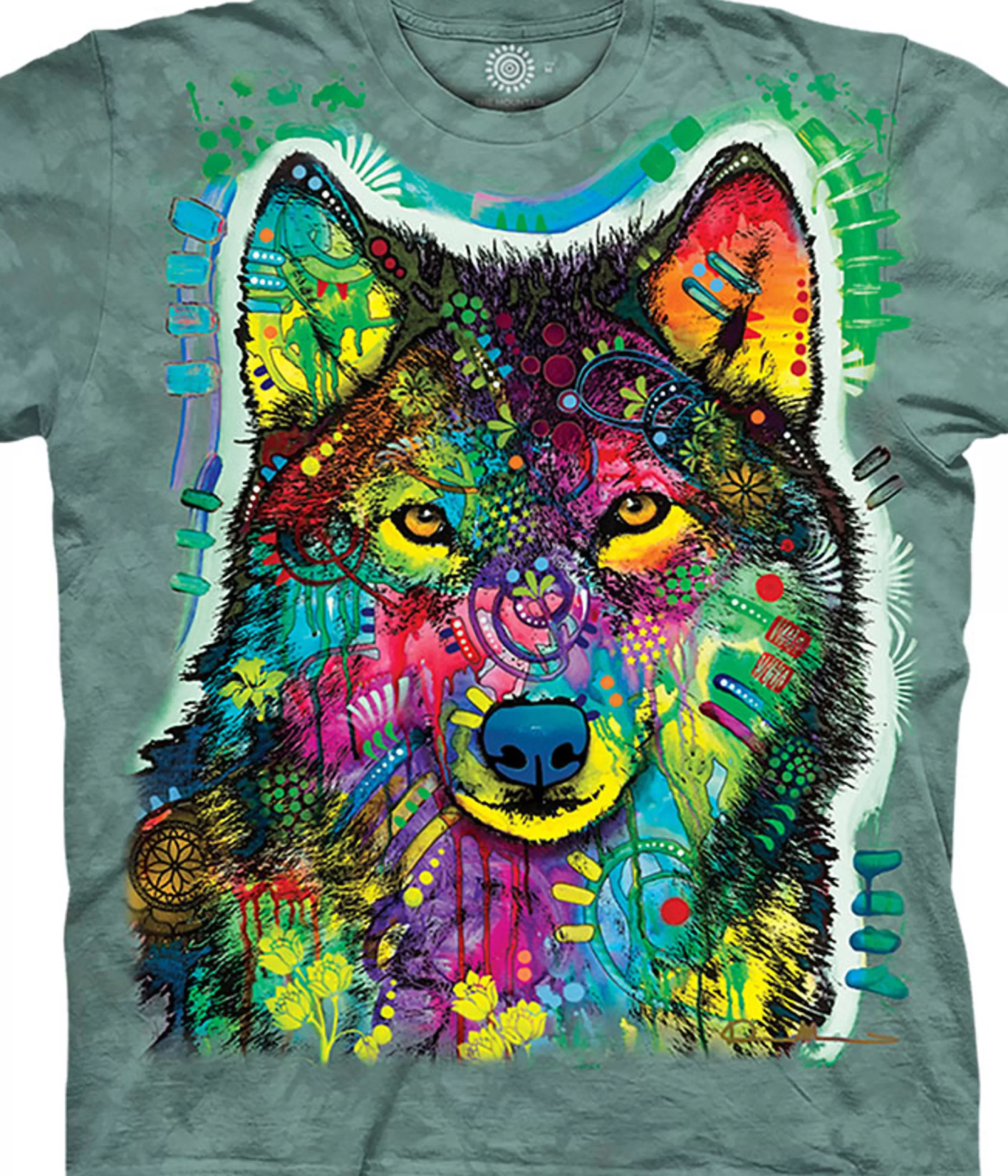 T-Shirt | Wolf Shirt Collection<Liquid Blue Russo Gentle Wolf Classic Cotton T-Shirt