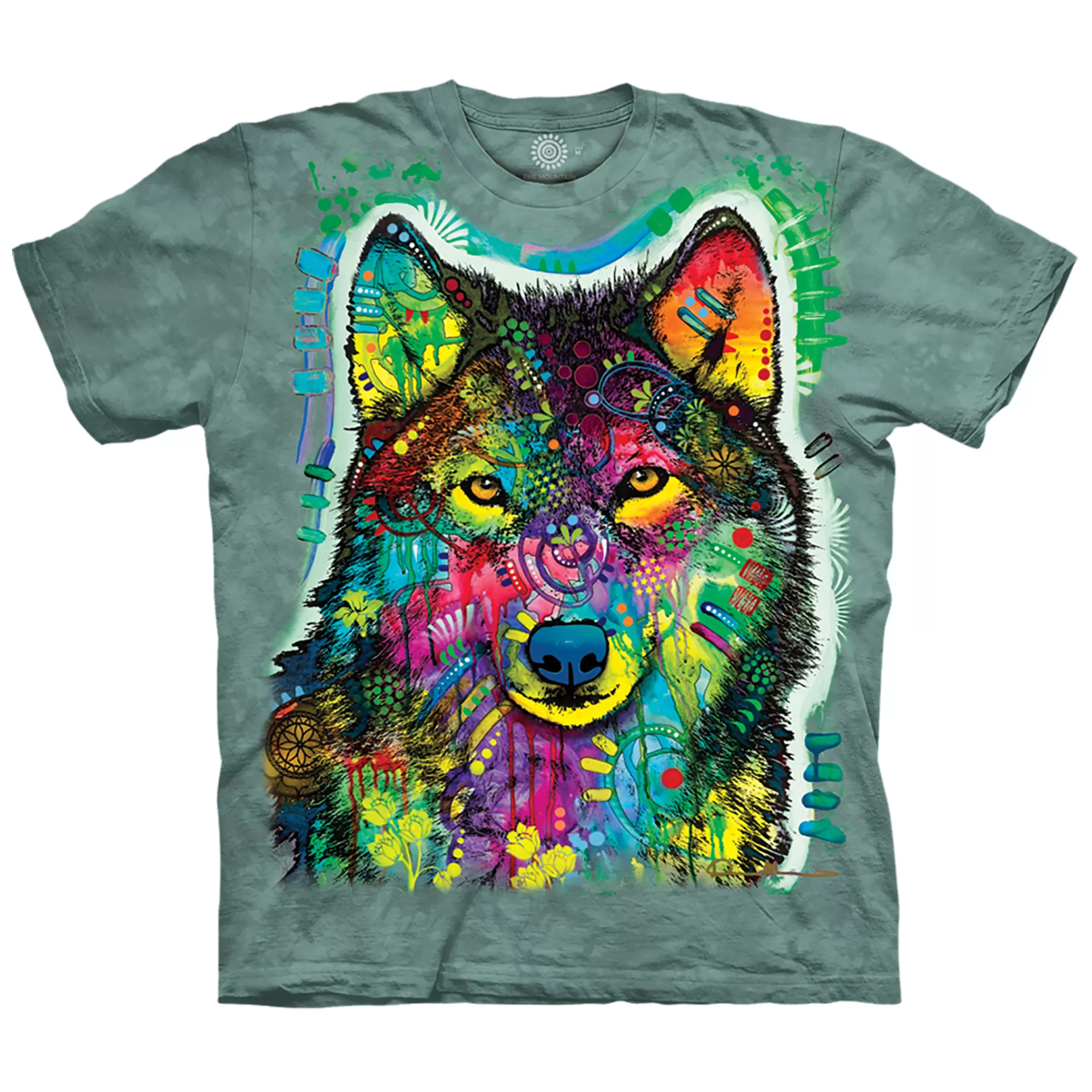 T-Shirt | Wolf Shirt Collection<Liquid Blue Russo Gentle Wolf Classic Cotton T-Shirt