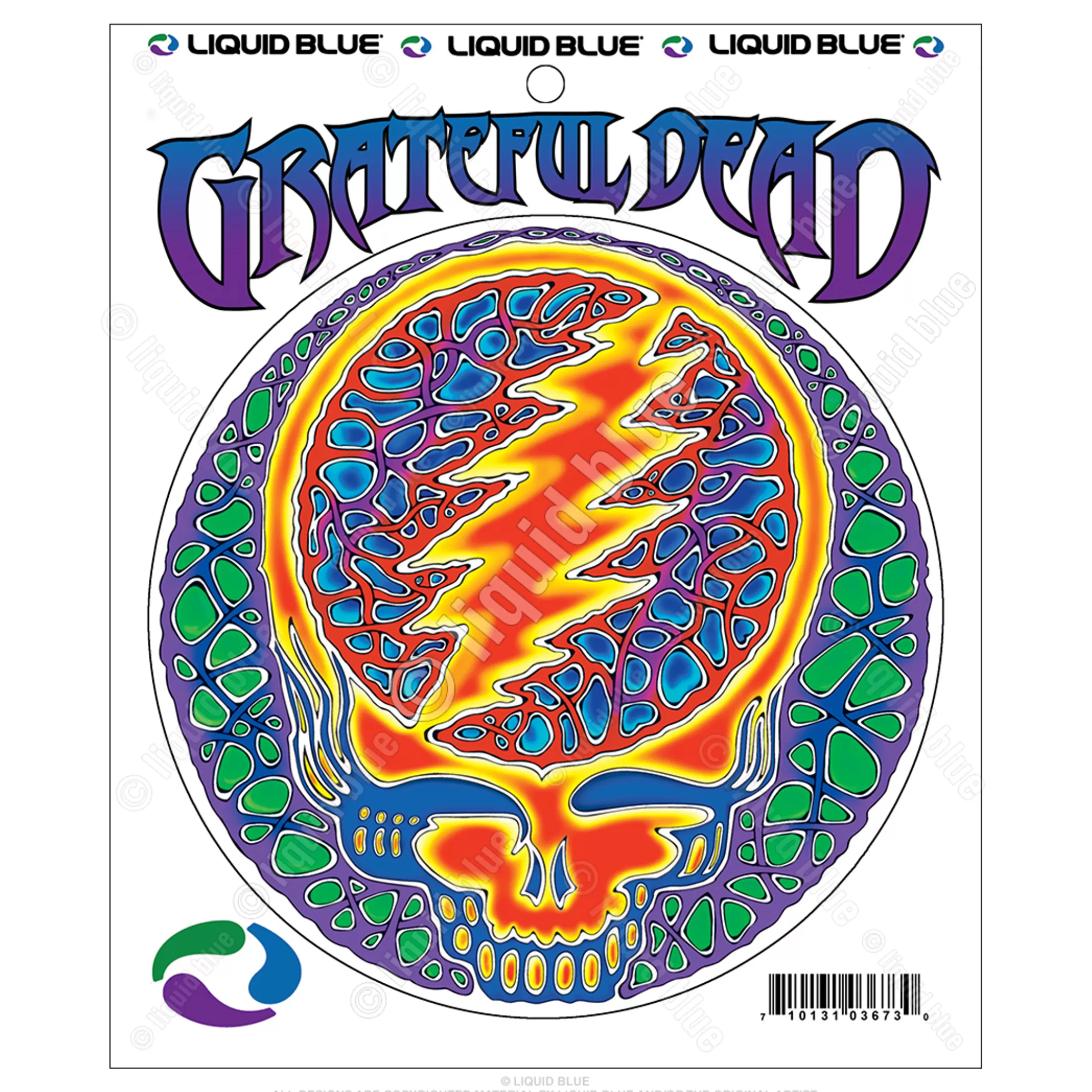 Grateful Dead<Liquid Blue Rusty Blue Sticker