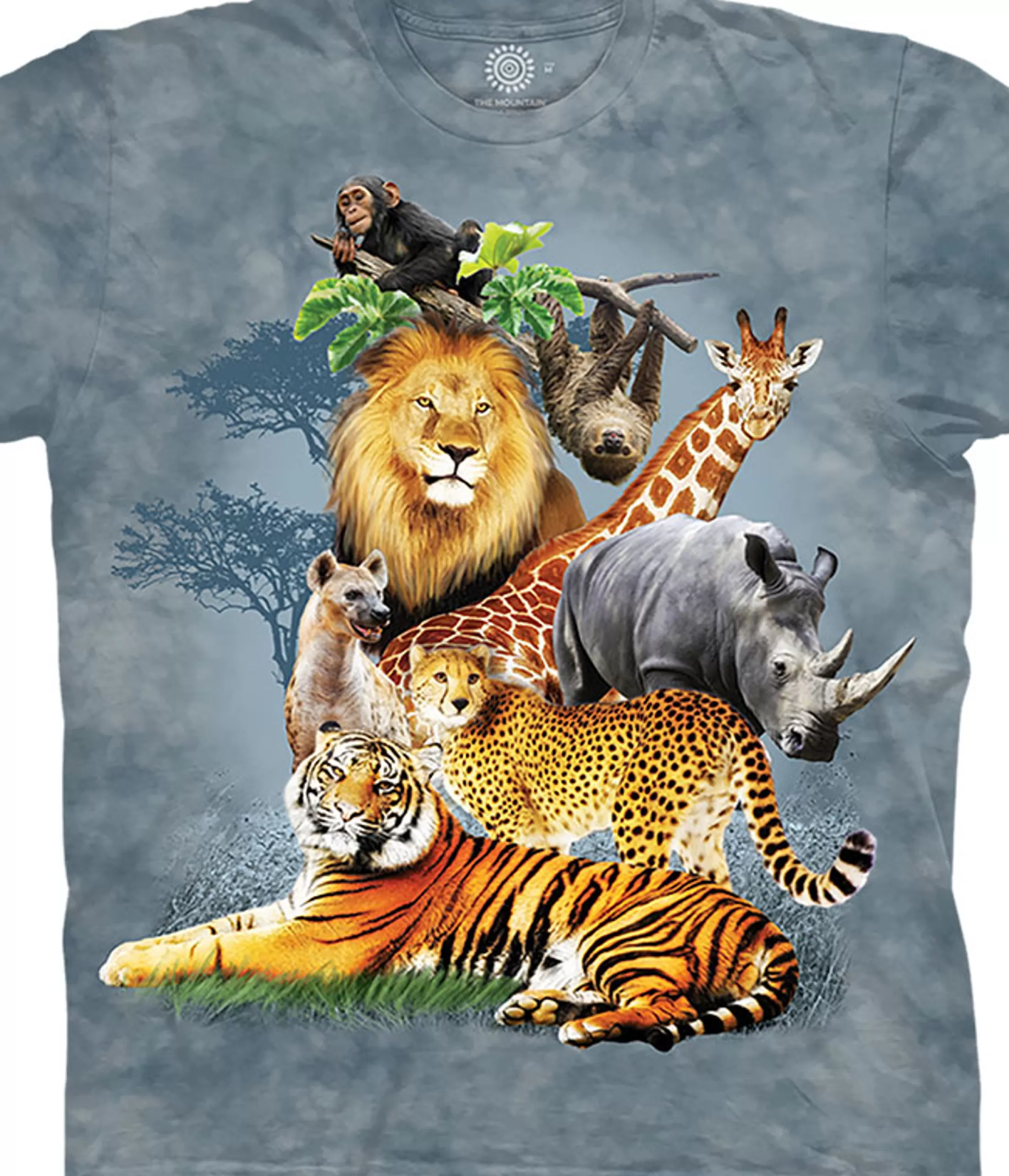 T-Shirt | Wild Animals<Liquid Blue Safari Collage Classic Cotton T-Shirt