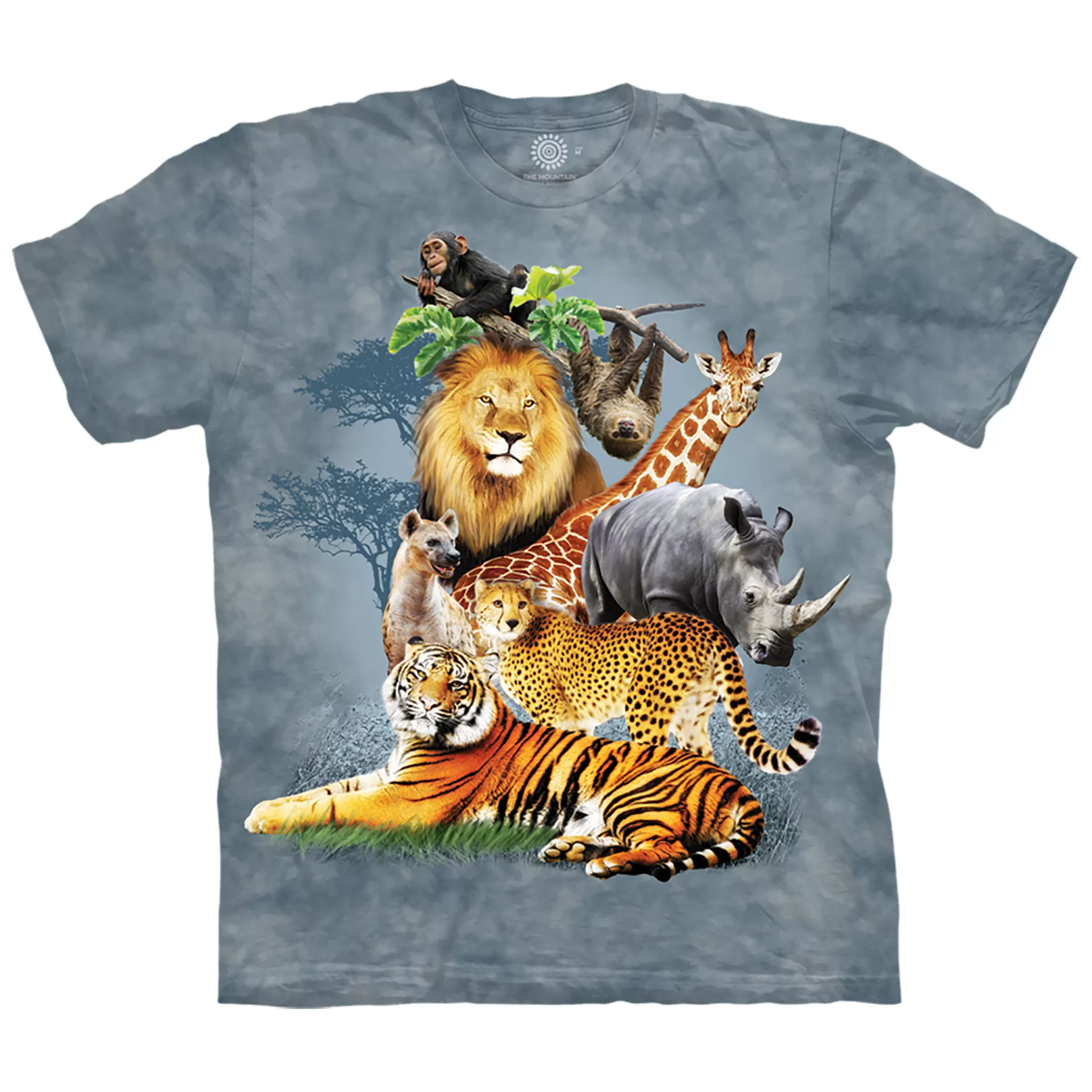 T-Shirt | Wild Animals<Liquid Blue Safari Collage Classic Cotton T-Shirt