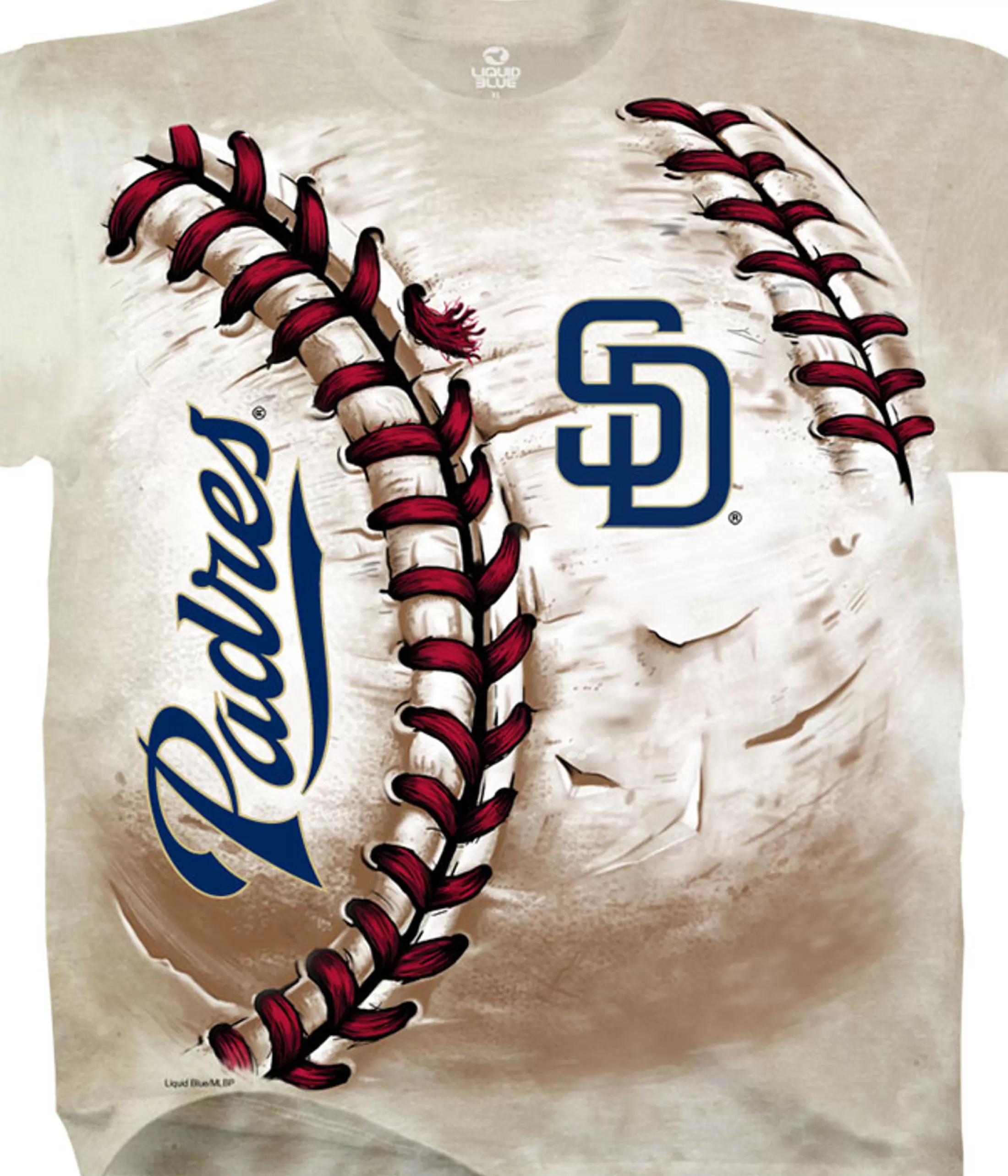 T-Shirt | San Diego Padres<Liquid Blue San Diego Padres Hardball Tie-Dye T-Shirt