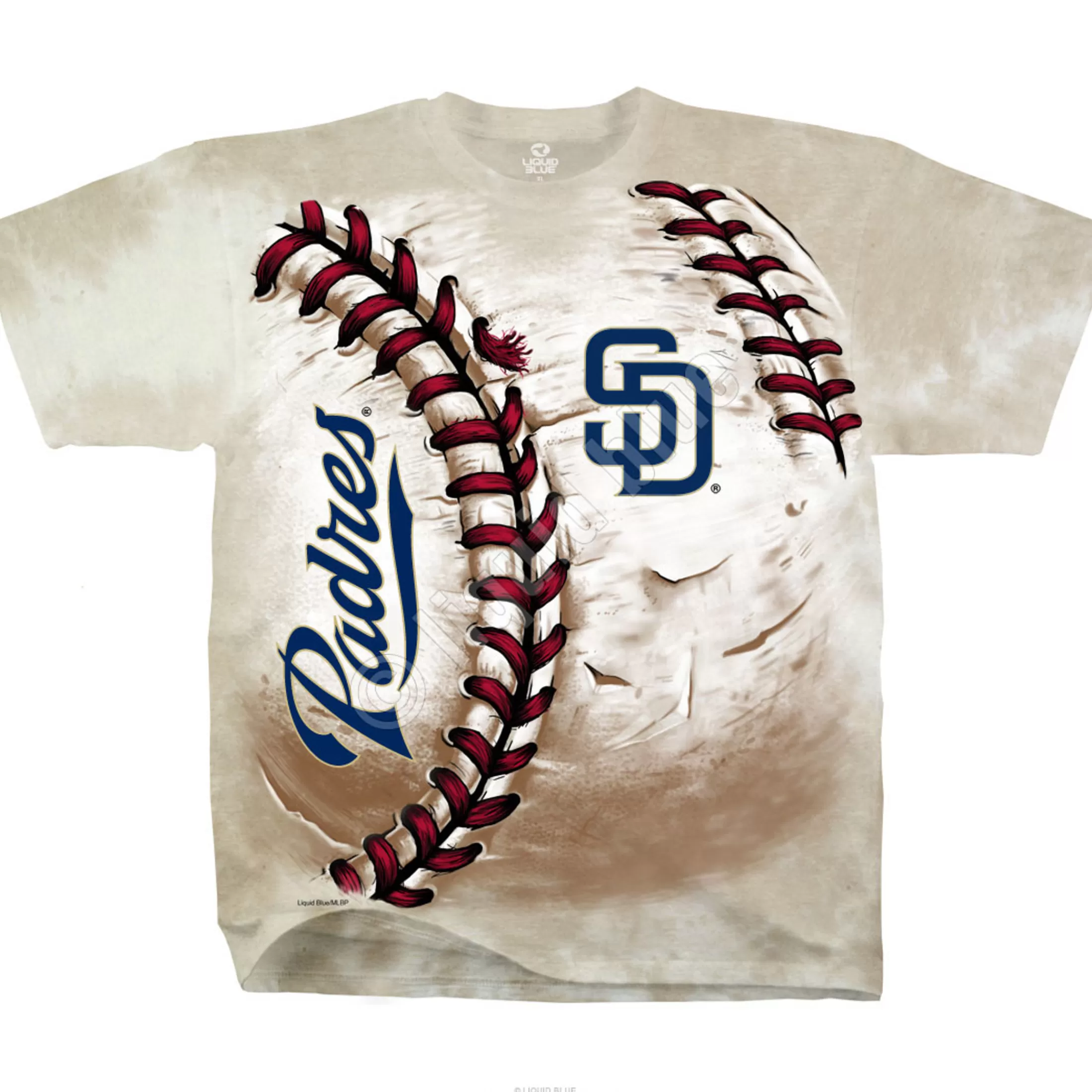 T-Shirt | San Diego Padres<Liquid Blue San Diego Padres Hardball Tie-Dye T-Shirt