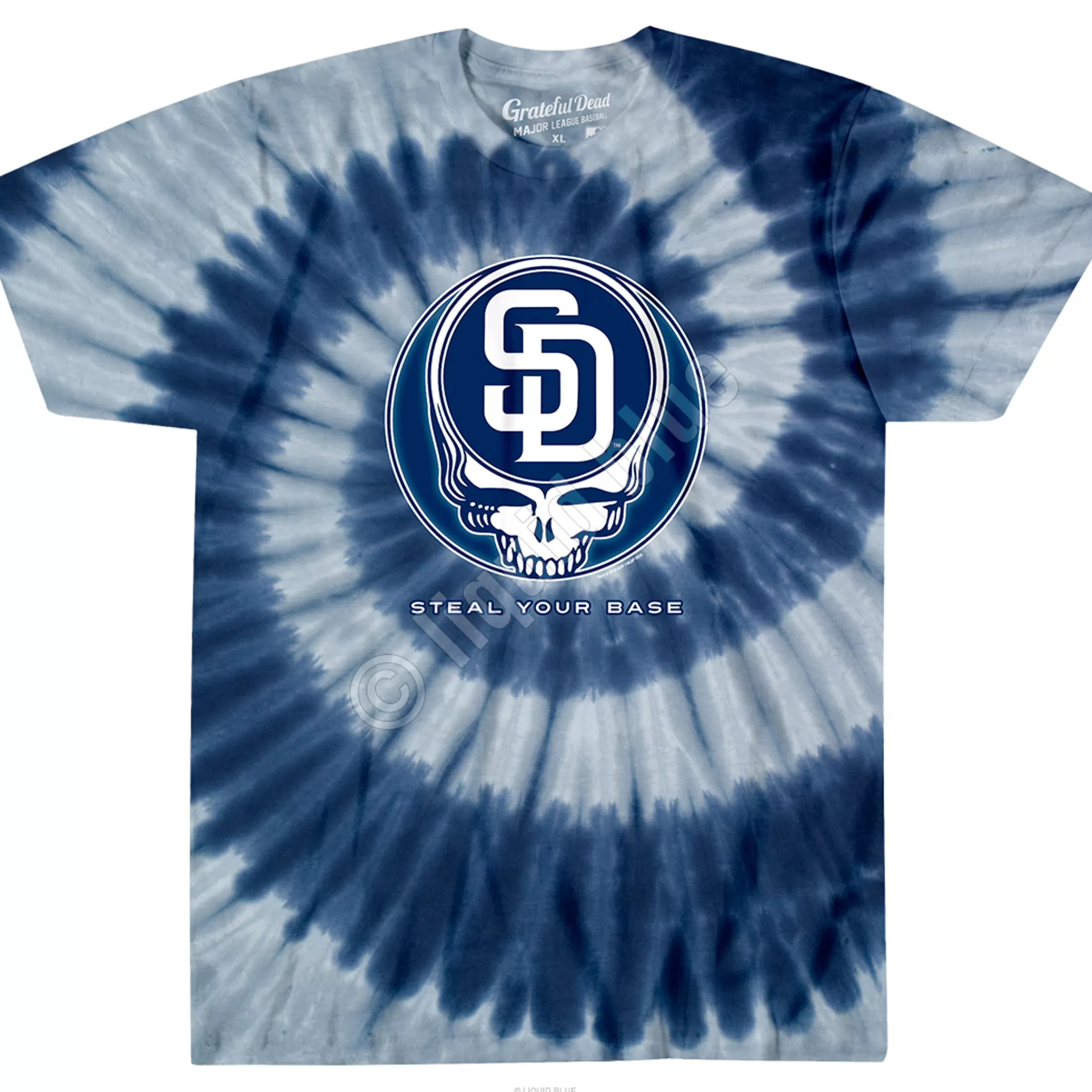 T-Shirt | San Diego Padres<Liquid Blue San Diego Padres Steal Your Base Tie-Dye T-Shirt