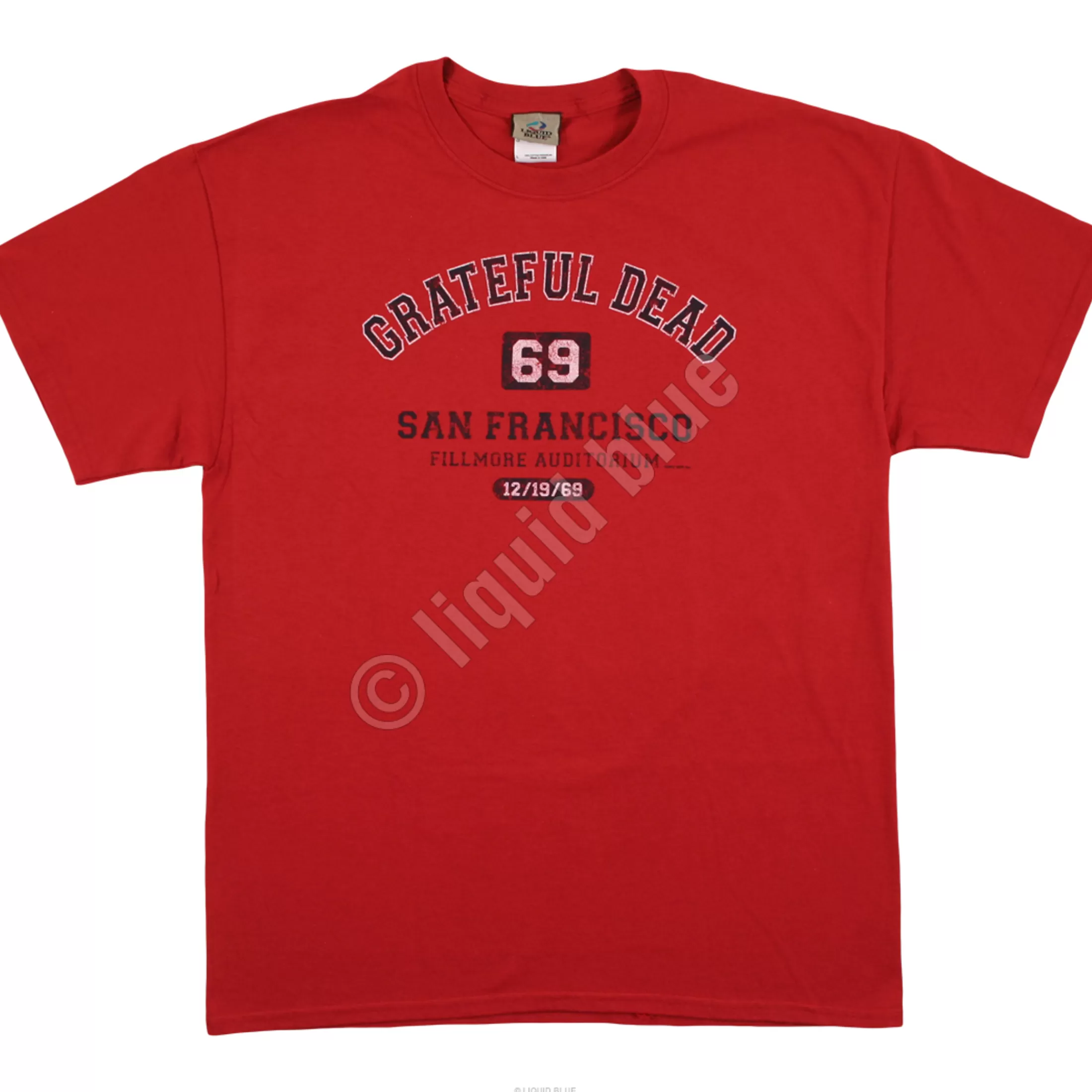 T-Shirt | Grateful Dead<Liquid Blue San Francisco 69 Red T-Shirt