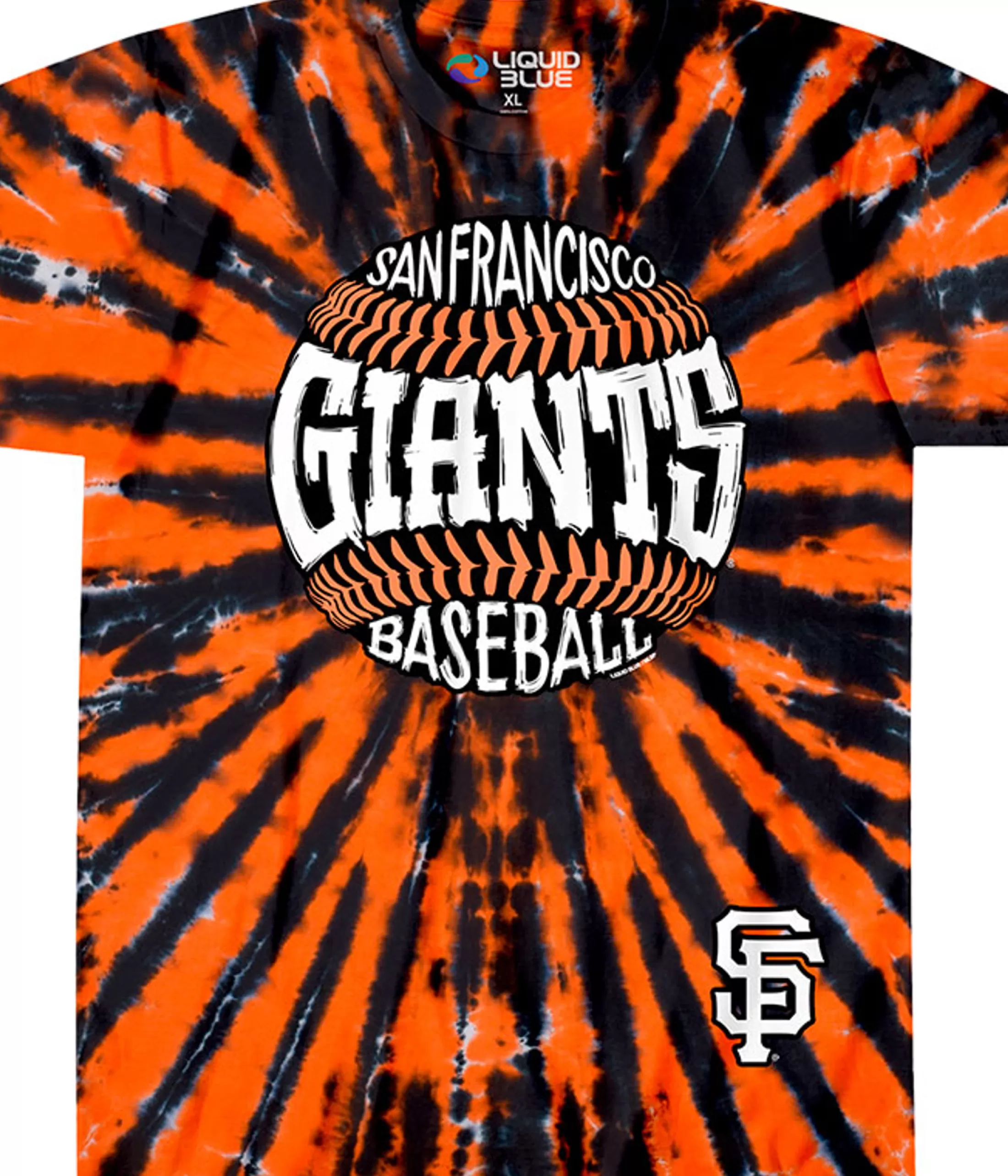 T-Shirt | San Francisco Giants<Liquid Blue San Francisco Giants Burst Tie-Dye T-Shirt