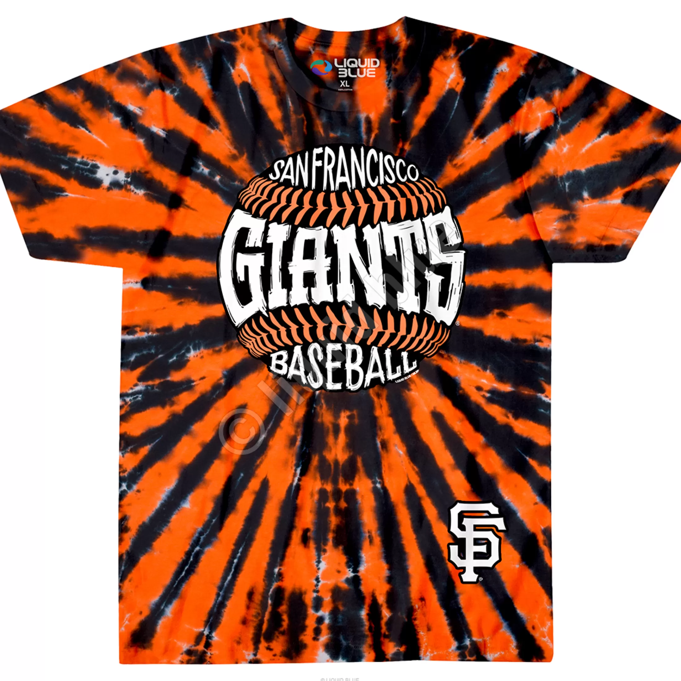 T-Shirt | San Francisco Giants<Liquid Blue San Francisco Giants Burst Tie-Dye T-Shirt