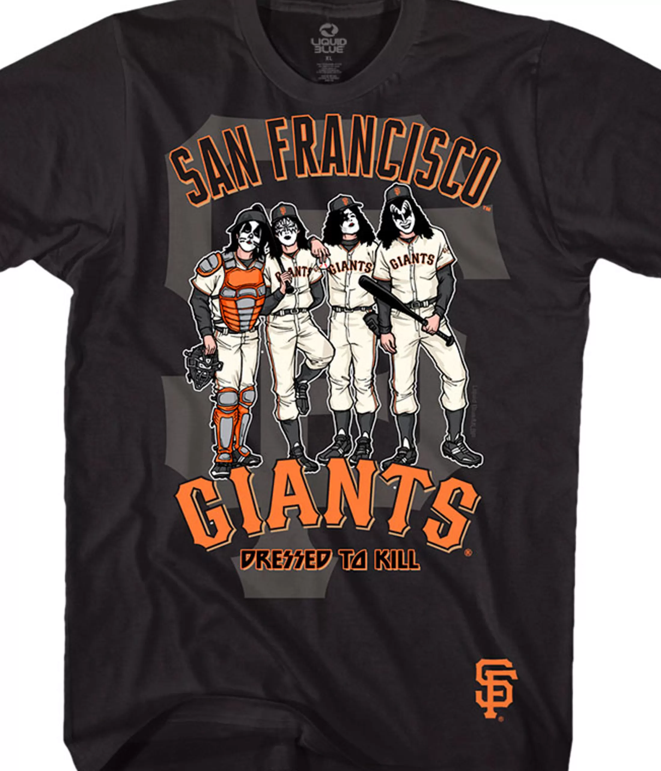 T-Shirt | San Francisco Giants<Liquid Blue San Francisco Giants Dressed to Kill Black T-Shirt